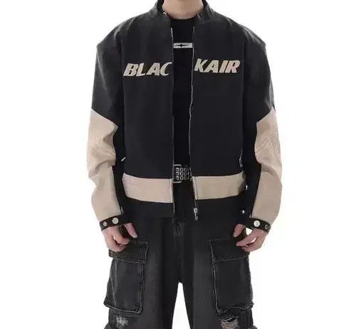 Japanese Brand Retro Color Block Casual Motorcycle Jacket Size US L / EU 52-54 / 3 - 1 Thumbnail