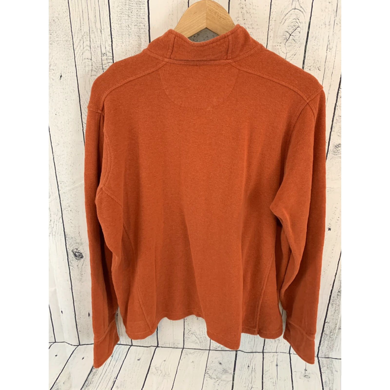 Orvis Orvis Men's 1/4 Zip Ribbed Pullover Cotton Sweater Orange XL Shirt Mens Size US XL / EU 56 / 4 - 3 Thumbnail