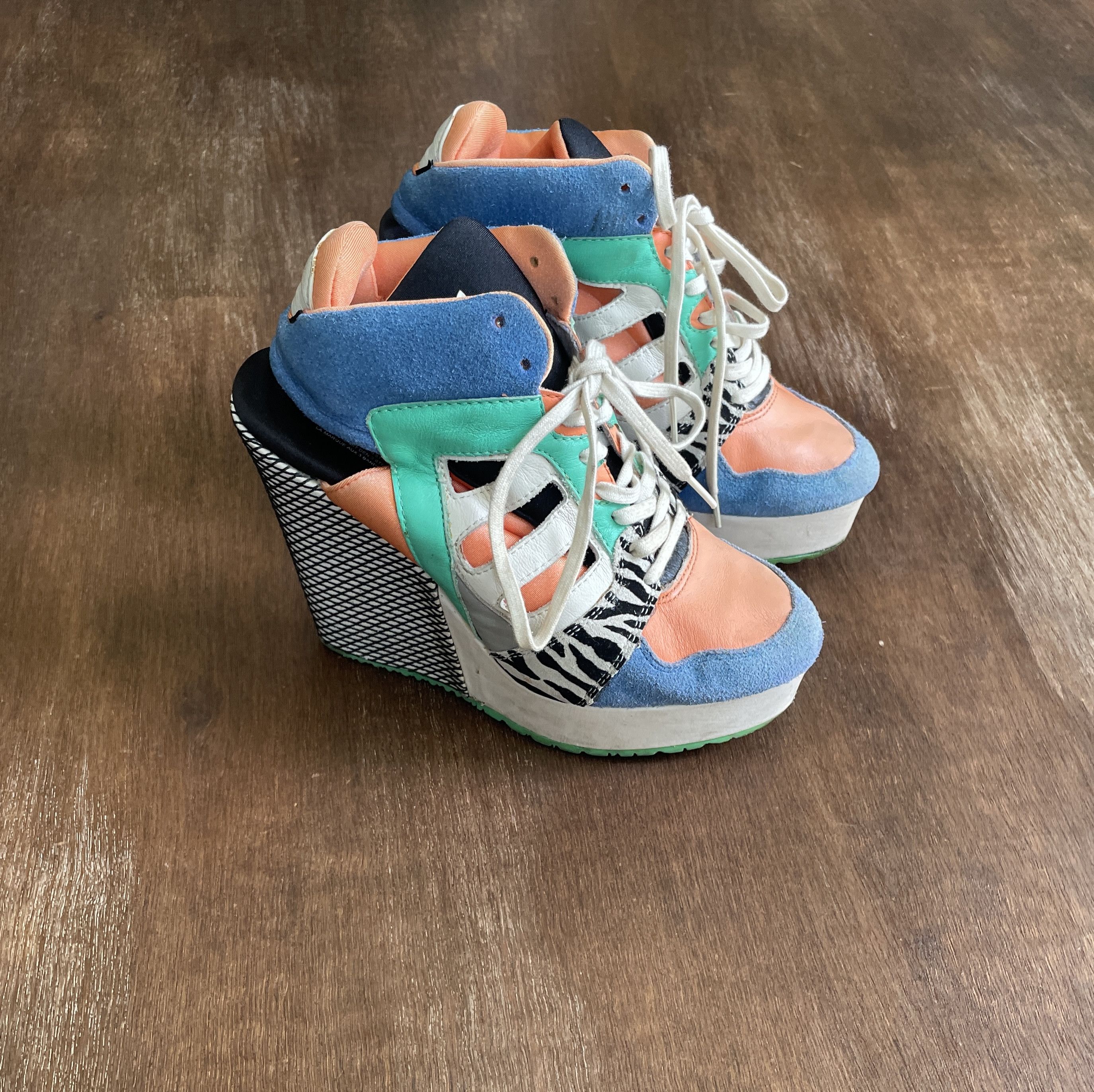 adidas gazelle silver green womens Women’s Dragon Wedge Rave Sneakers – Festival & EDM Shoes main image 0