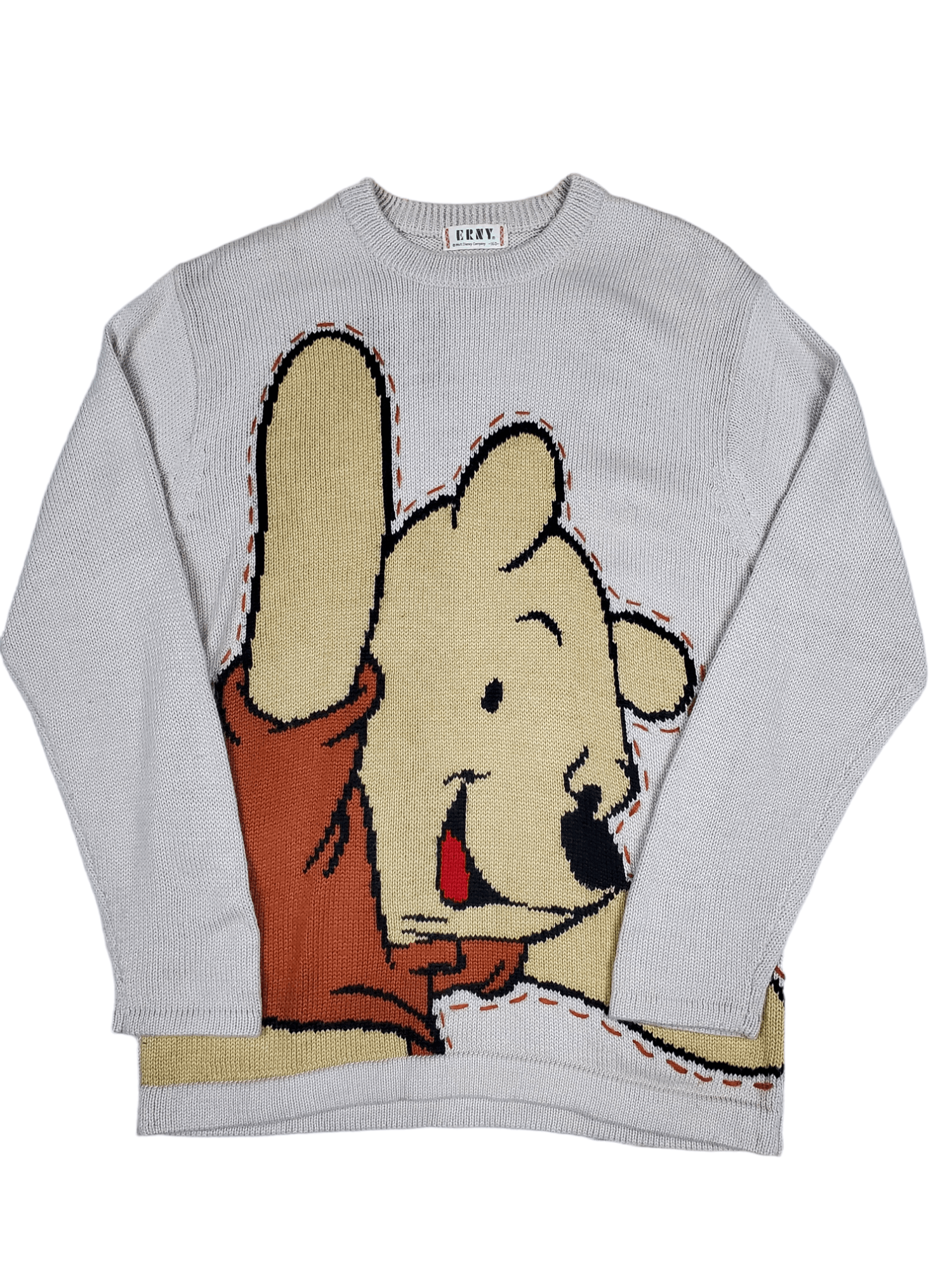 image of Beauty Beast x Disney Vintage Erny Disney Pooh Cardigan Sweater in Beige, Men's (Size Medium)