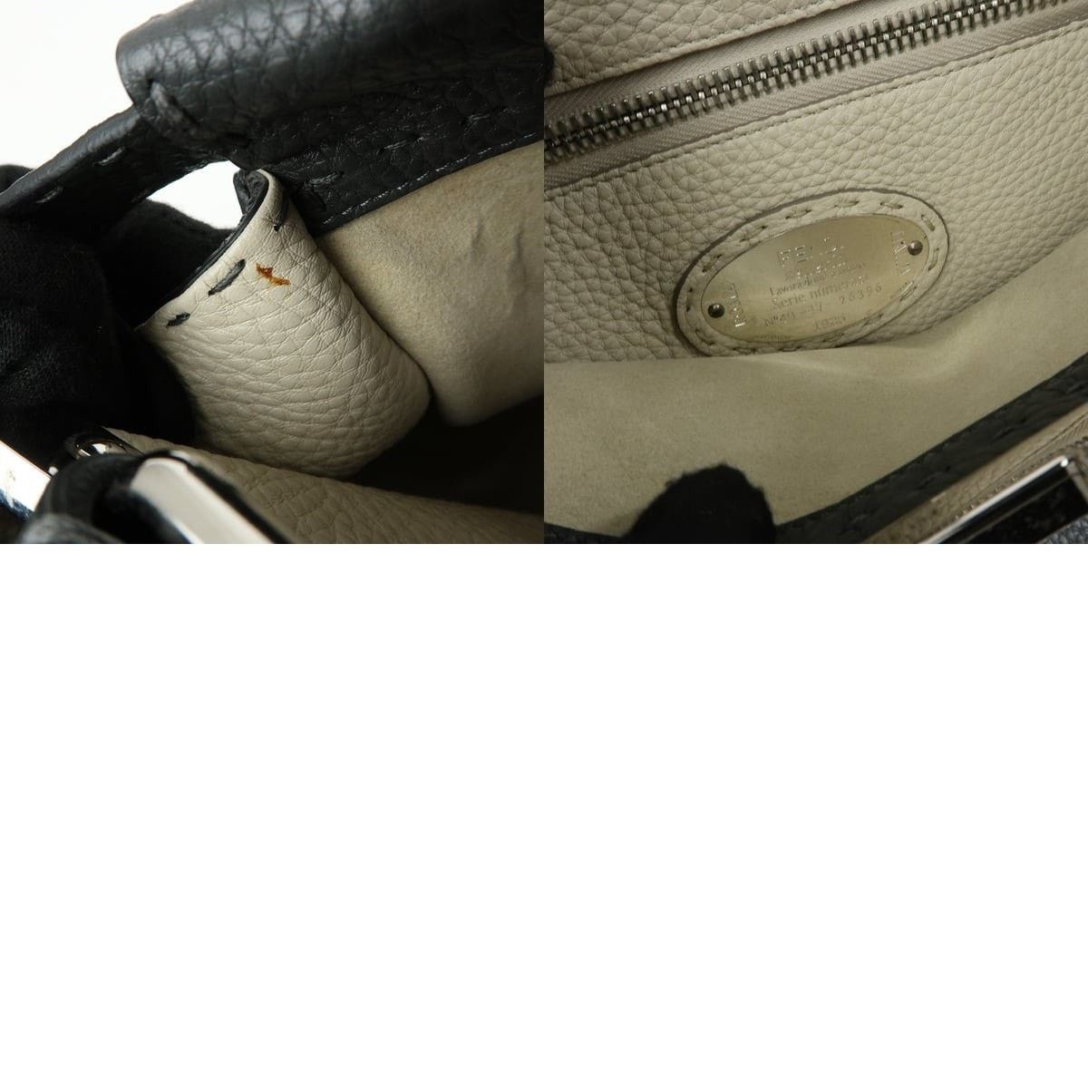 Fendi Fendi Selleria Peekaboo Calfskin Top Handle Bag Gray Size ONE SIZE - 7 Thumbnail