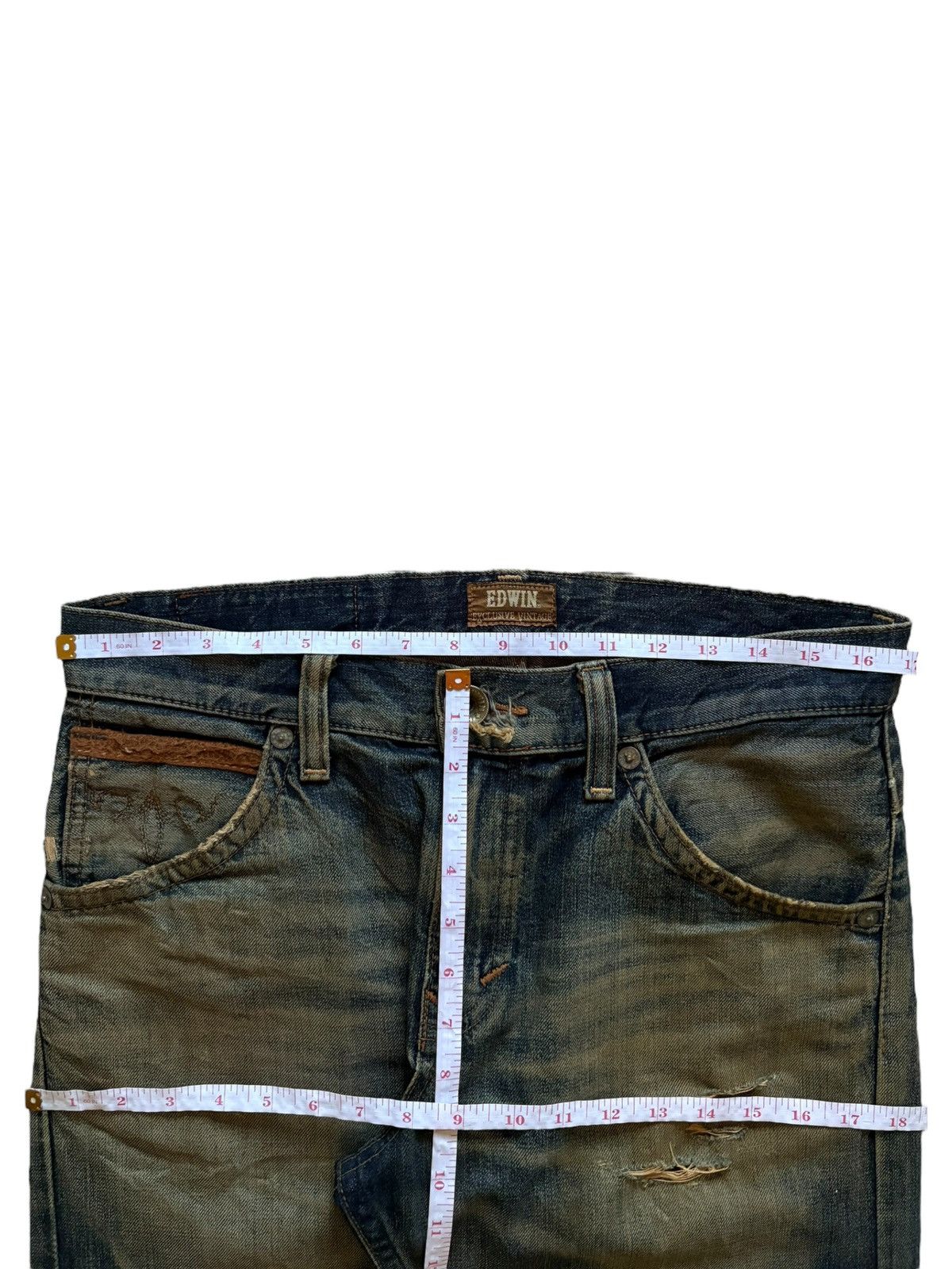 Edwin × Japanese Brand Exclusive Vintage Edwin Japan Rusty Mud Wash Loose Jeans Size US 33 - 12 Thumbnail