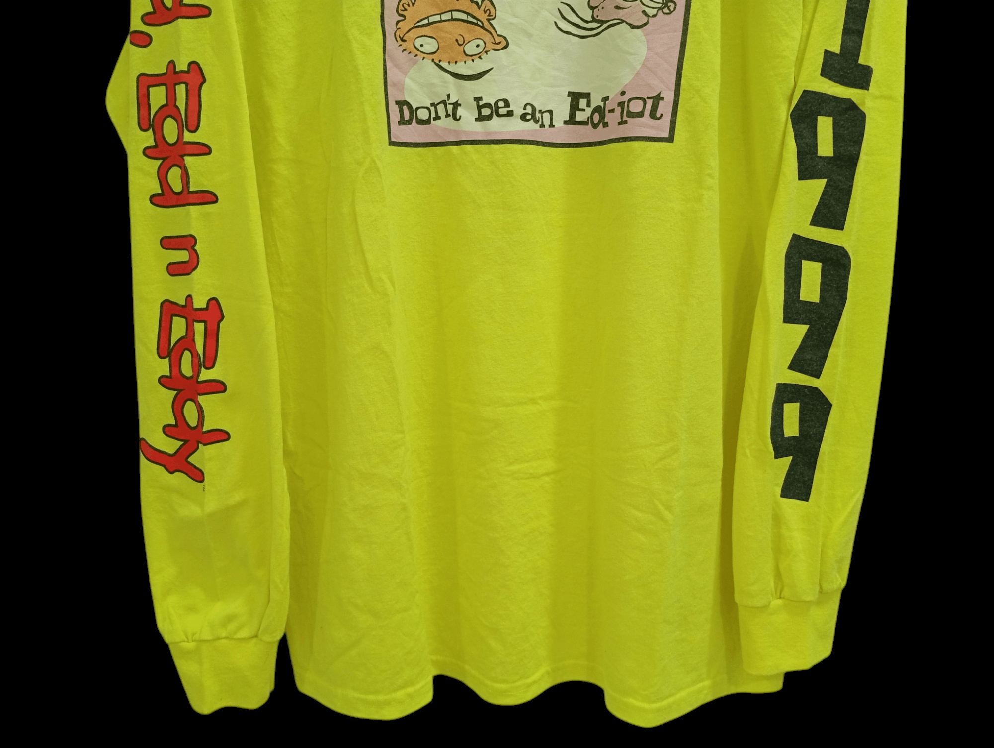 Cartoon Network × Vintage 🔥🔥Ed,Edd N Eddy Don't Be An Ed-iot LS T-Shirt Size US L / EU 52-54 / 3 - 14 Thumbnail