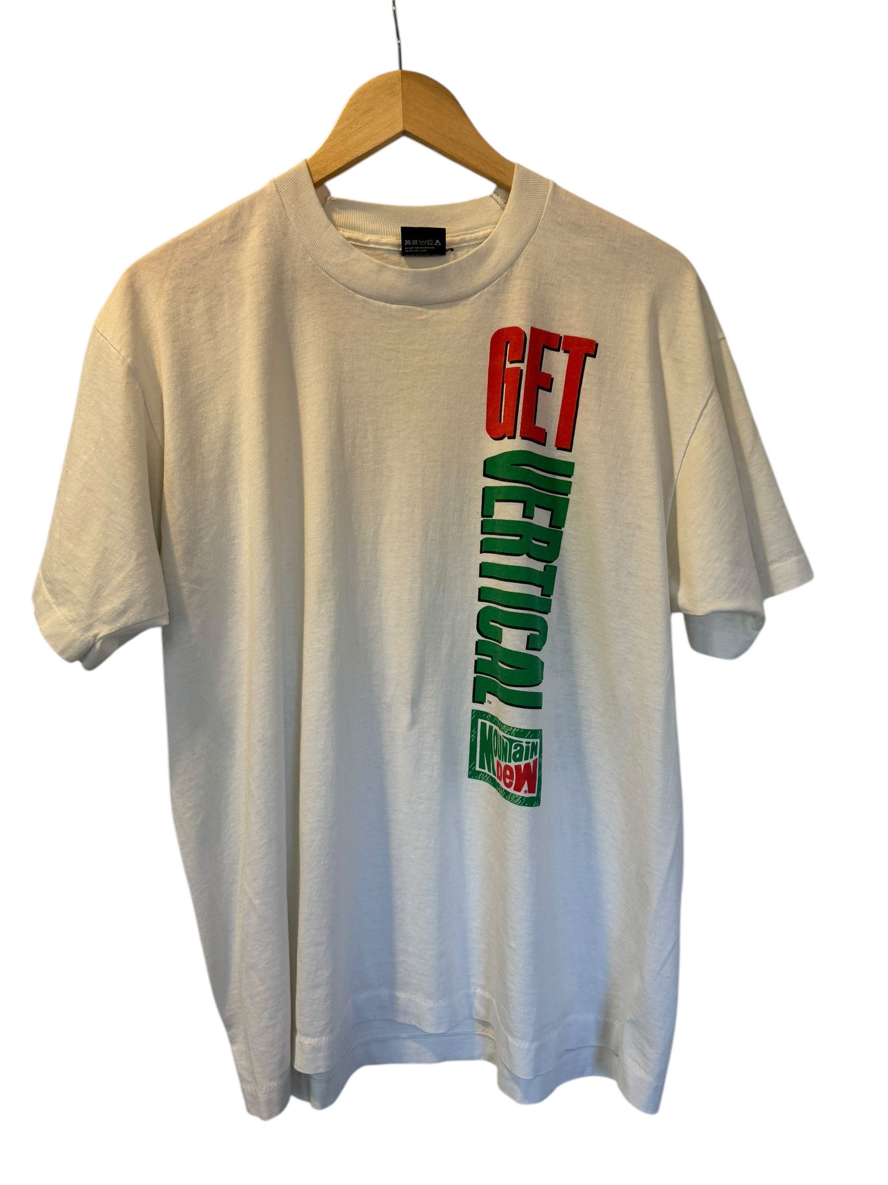 Mountain Dew Vintage 80s Mountain Dew "Get Vertical" T-shirt Screen Stars Size US XL / EU 56 / 4 - 1 Thumbnail