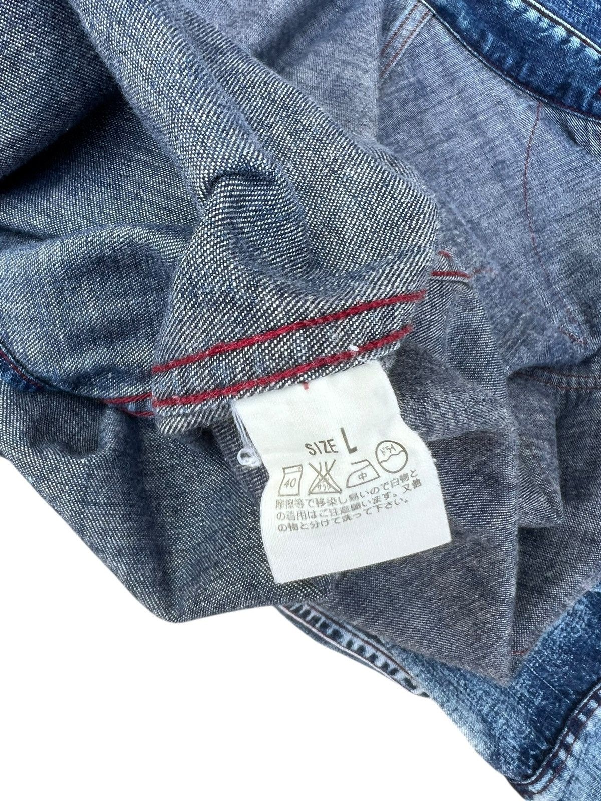 Levi's 2001 Levi’s Red Tab Slim Denim Western Shirt Snap Button Size US L / EU 52-54 / 3 - 16 Thumbnail