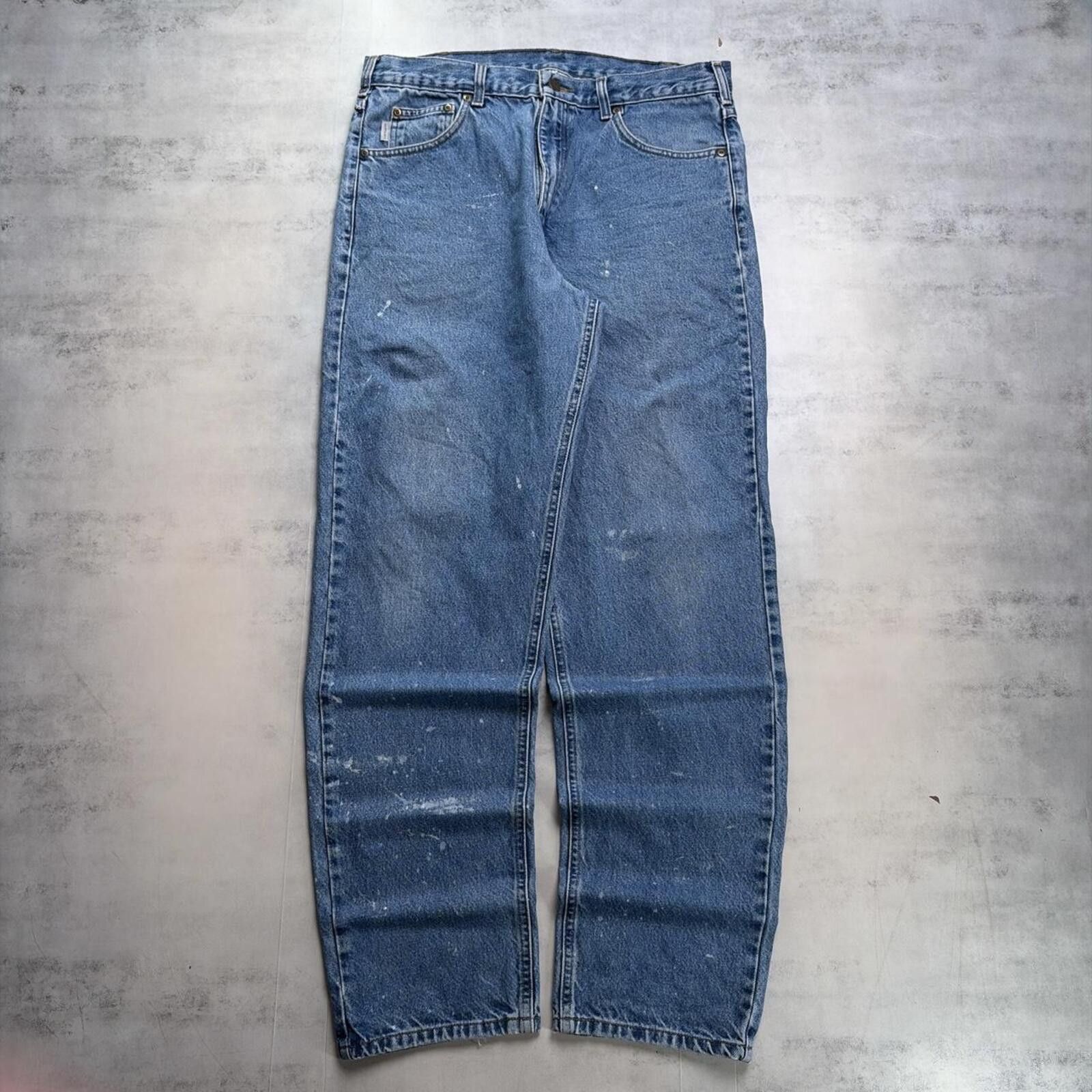 Carhartt Vintage Carhartt Straight Distressed Denim Jeans Size US 34 / EU 50 - 2 Thumbnail
