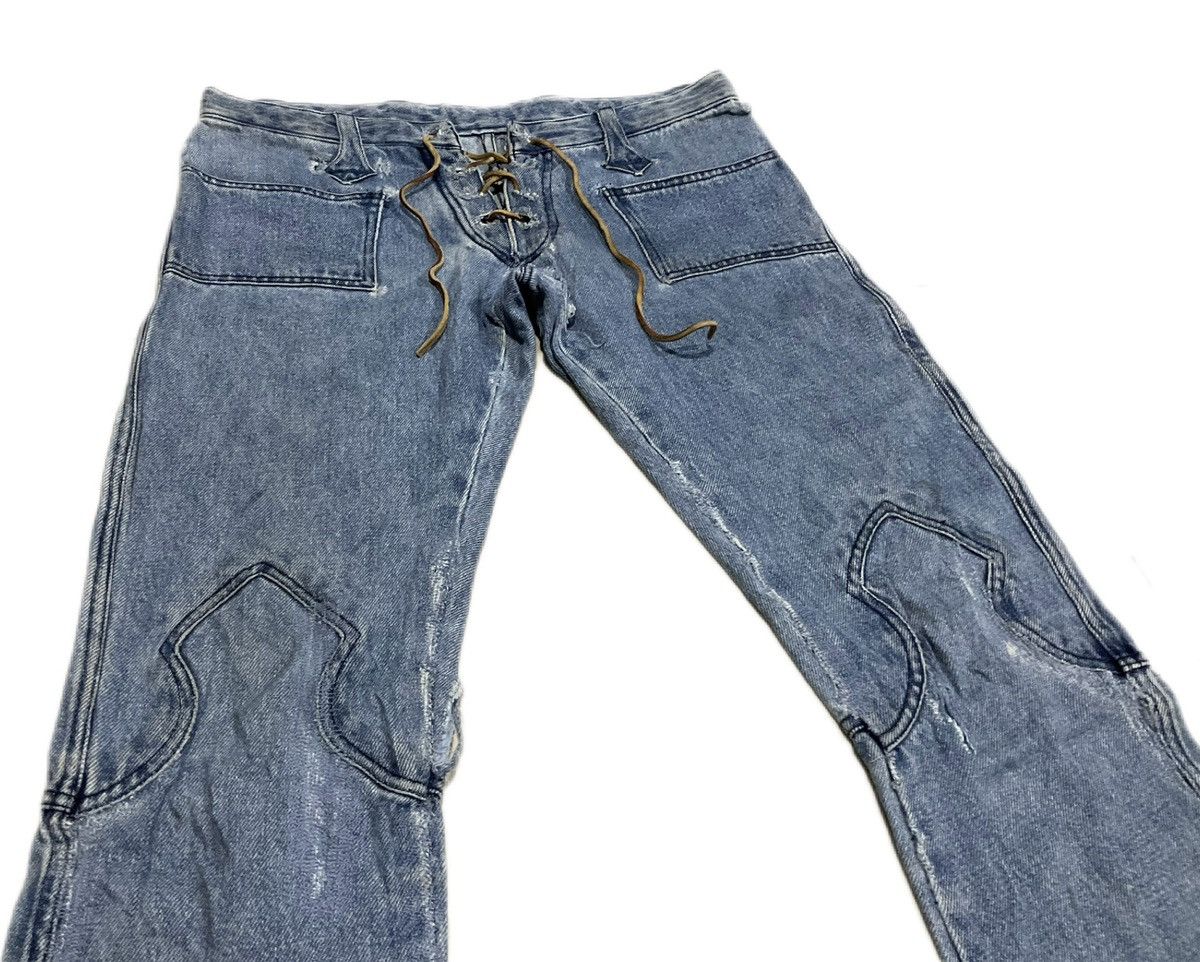 Hysteric Glamour × If Six Was Nine × Japanese Brand 🔥Sick Y2K Japanese Fleur Laces Up Flared Denim Size US 32 / EU 48 - 2 Thumbnail