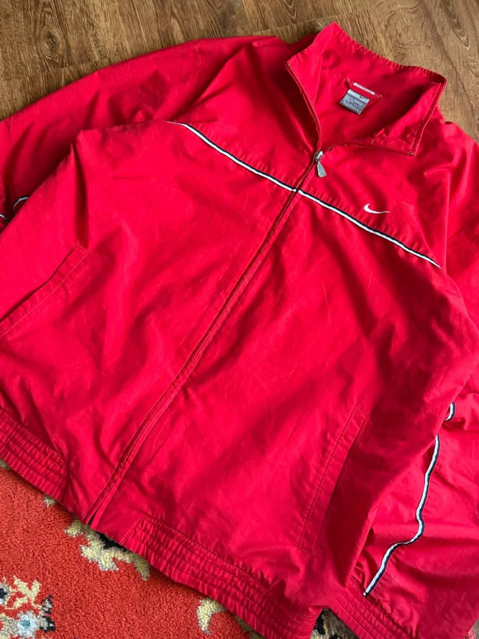 Nike Vintage 00's Nike Y2K Streetwear Drill Jacket Mini Swoosh Size US L / EU 52-54 / 3 - 10 Thumbnail
