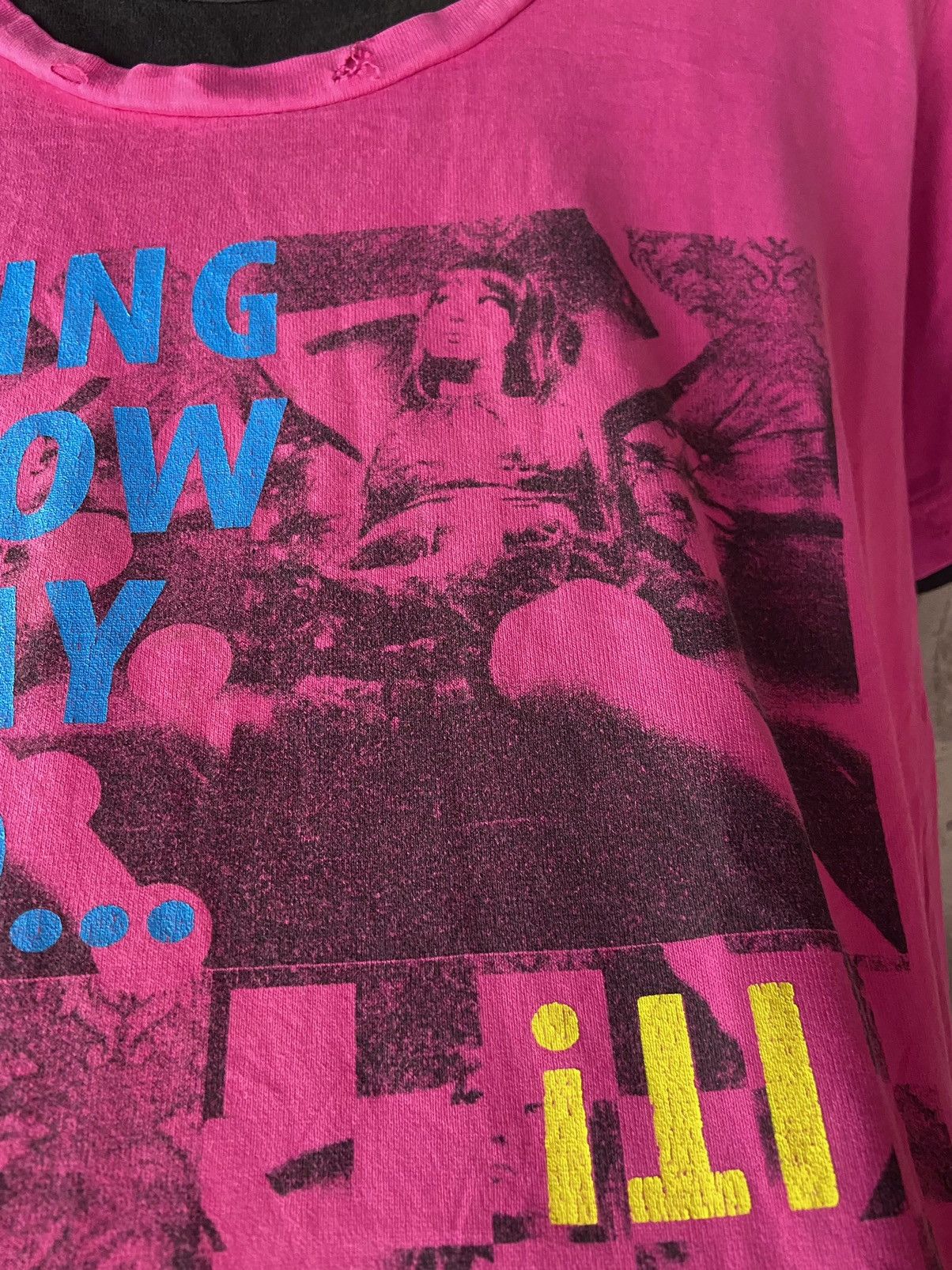 Beauty Beast × Hysteric Glamour × Japanese Brand LOCKING SORROW IN MY MIND DISTRESSED DOUBLE LAYER TEE Size US M / EU 48-50 / 2 - 10 Thumbnail