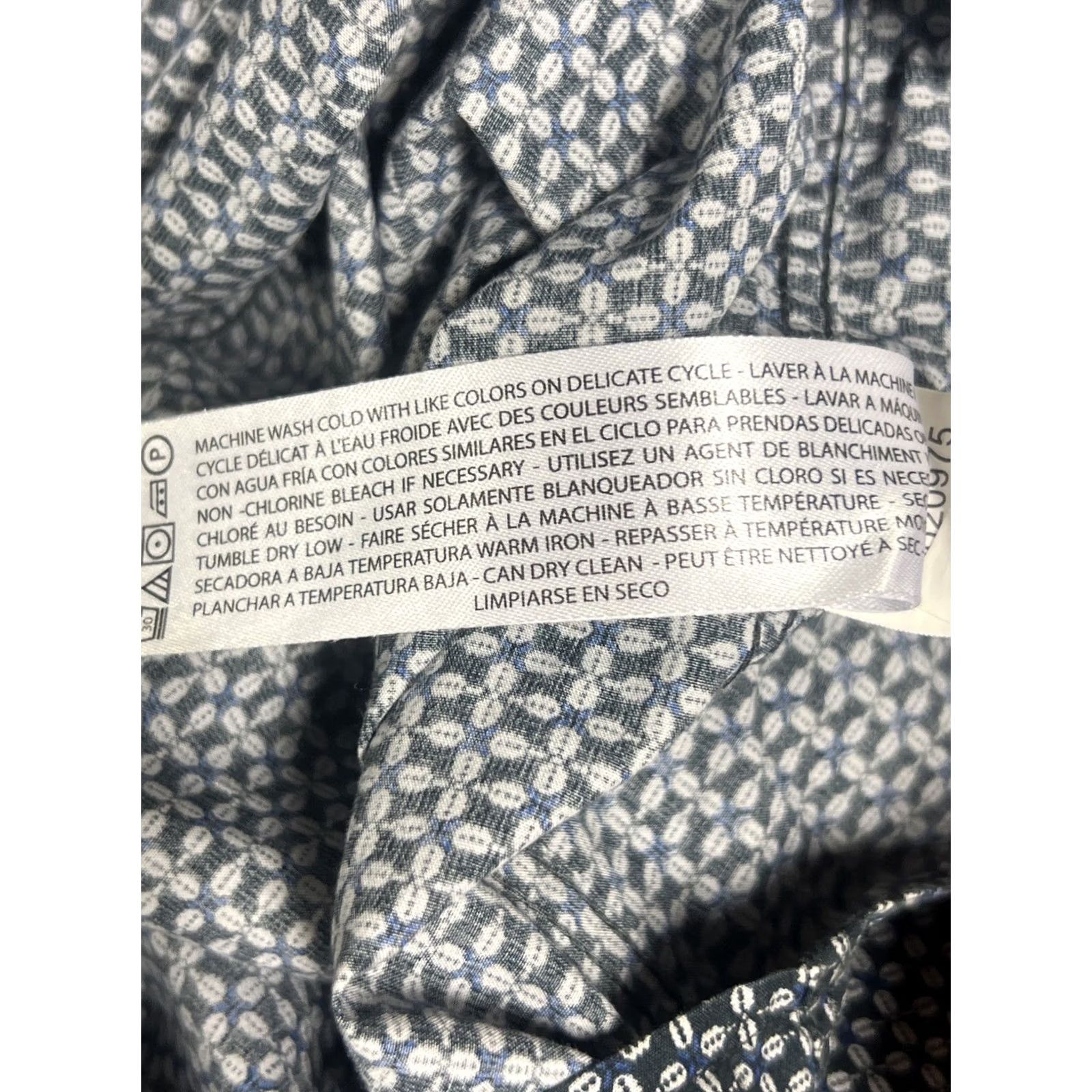 Ariat Ariat Women’s Small Navy Geometric Print Western Button Front Shirt Long Sleeve Size S / US 4 / IT 40 - 3 Thumbnail