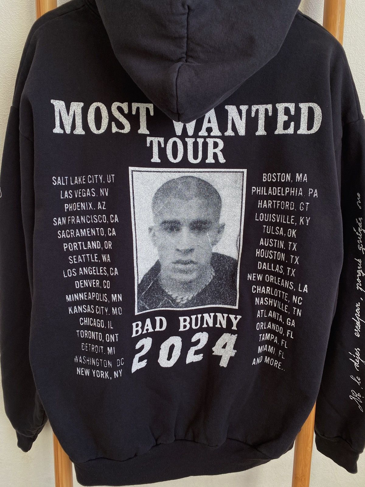 Band Tees Bad Bunny “Most Wanted Tour” 2024 Hoodie Size L Size US L / EU 52-54 / 3 - 15 Thumbnail