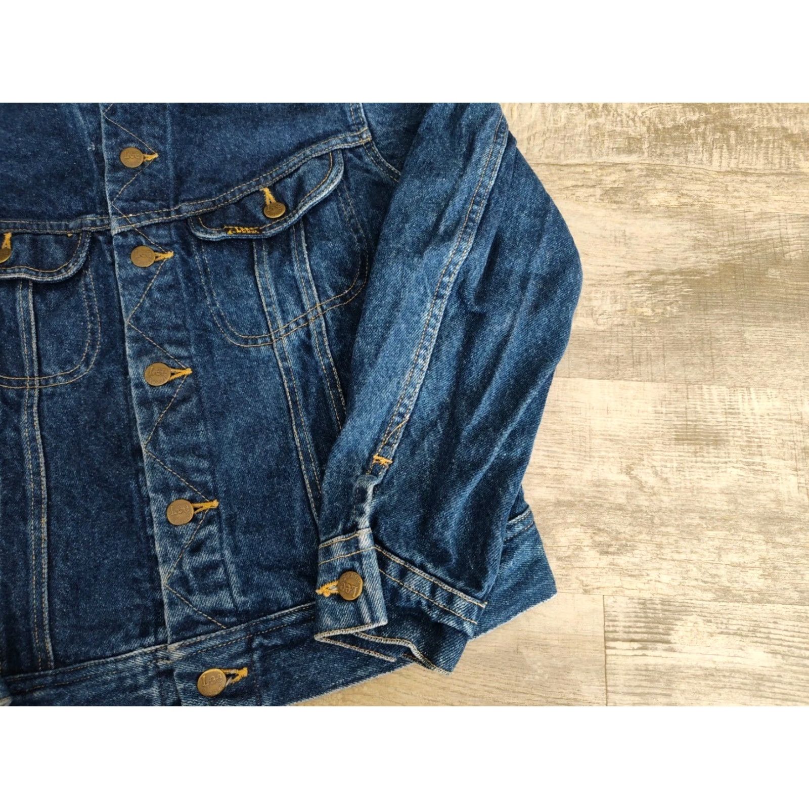 Lee VINTAGE Lee Riders Denim Jacket Womens Size 16 Blue 80s Biker Grunge USA Made Size 38" / US 16 / IT 52 - 6 Thumbnail