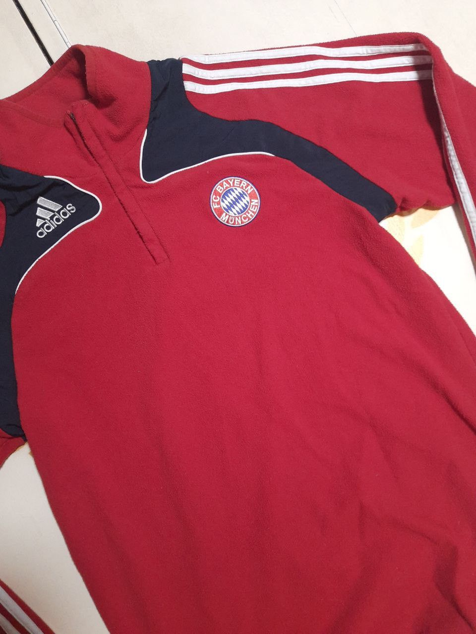 Adidas Adidas Bayern Munich 1/4 Zip Fleece Top 2008-2009 Size US M / EU 48-50 / 2 - 4 Thumbnail