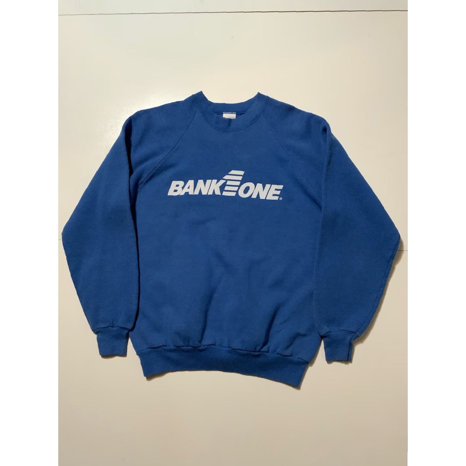 Fruit Of The Loom VINTAGE Fruit of the Loom Bank One 1 Blue 50/50 Crewneck Sweatshirt L Mens 90s Shirt Size US L / EU 52-54 / 3 - 2 Thumbnail
