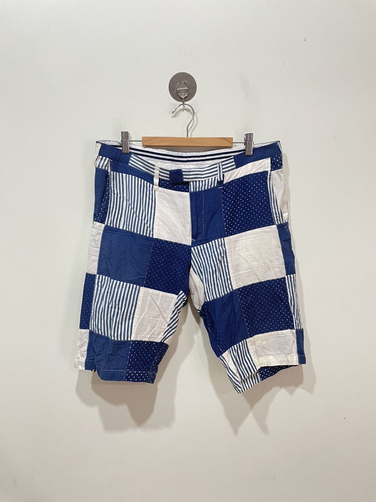 Blue Blue Japan Blue/blue patcwork shorts Size US 34 / EU 50 - 1 Thumbnail