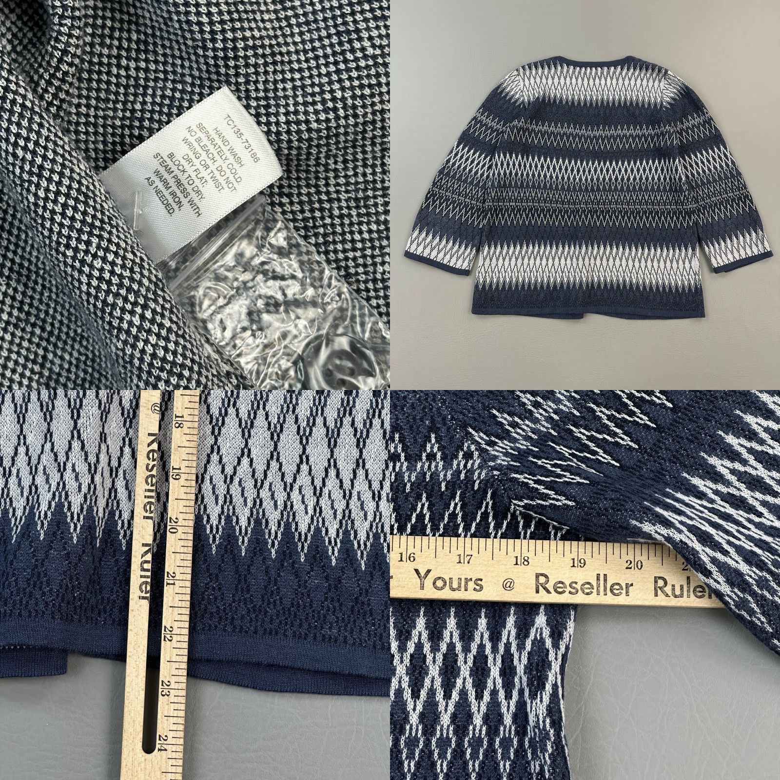 Pendleton Pendleton Sweater Women's Small Blue White Linen Blend Button Front Cardigan Size S / US 4 / IT 40 - 8 Thumbnail