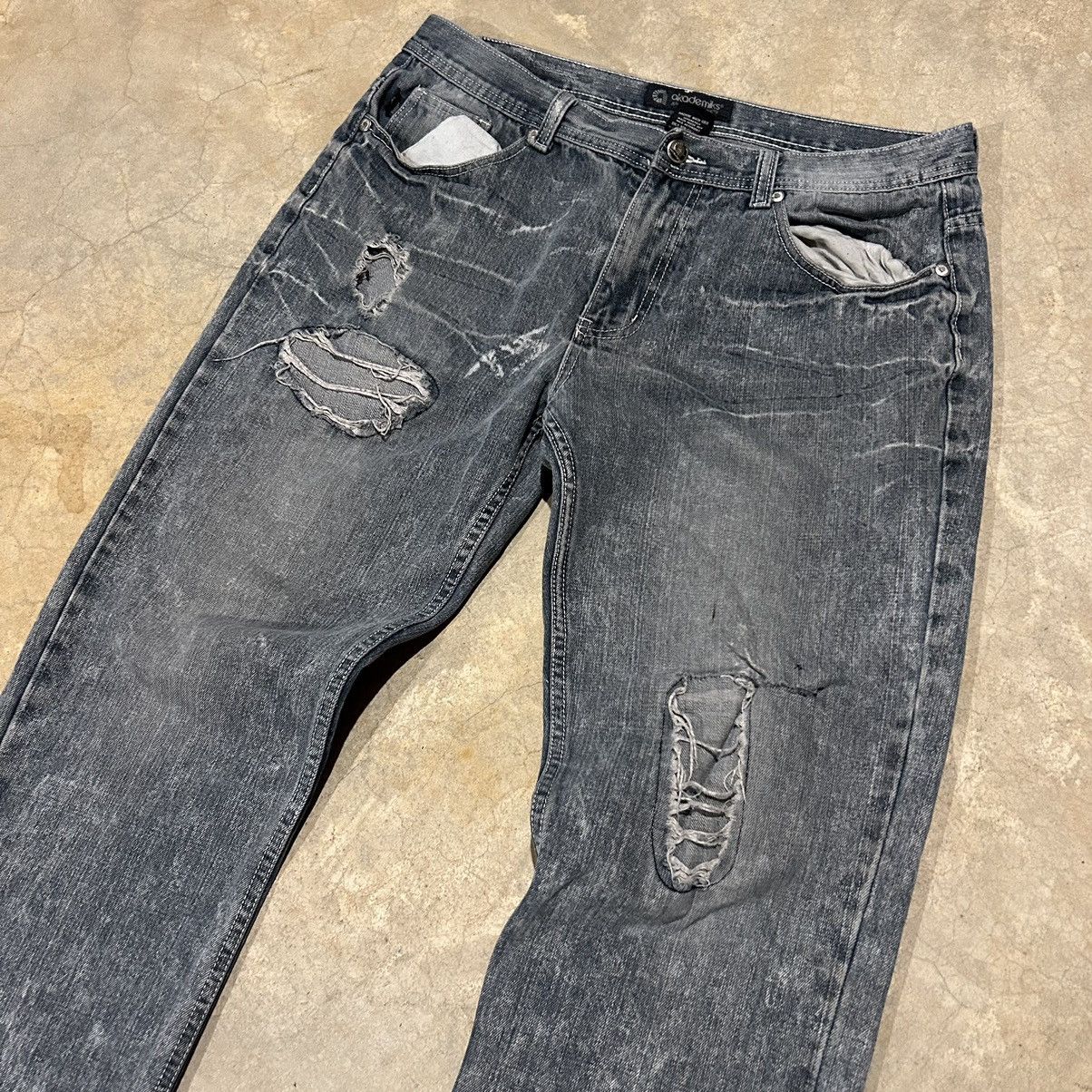 Akademiks × Southpole × Vintage Crazy Vintage Y2K Akademiks Distressed Repaired Baggy Jeans Size US 36 / EU 52 - 3 Thumbnail