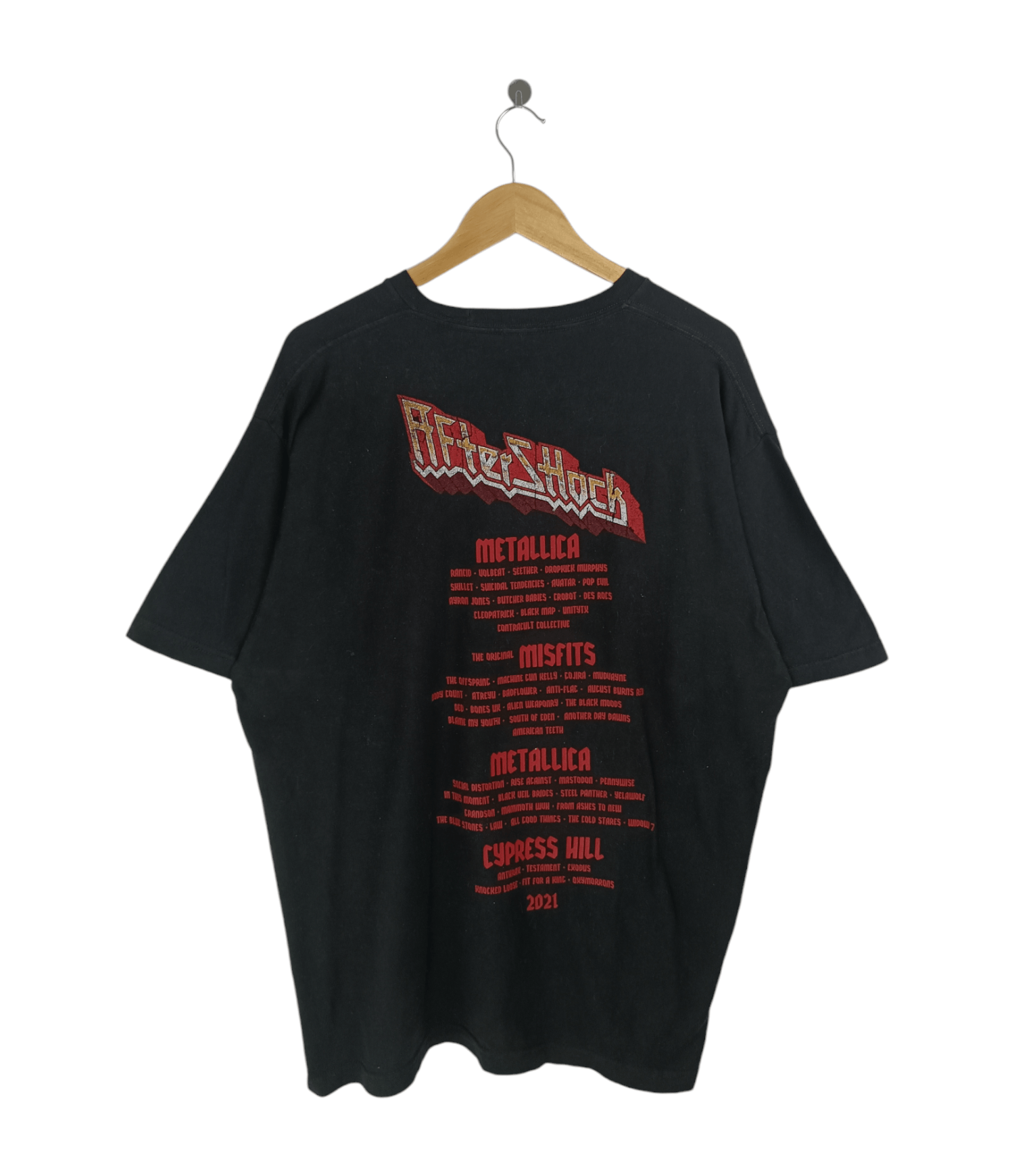 Band Tees VINTAGE AFTERSHOCK HEAVY METAL FEST TEE metallica misfits Size US XL / EU 56 / 4 - 2 Thumbnail