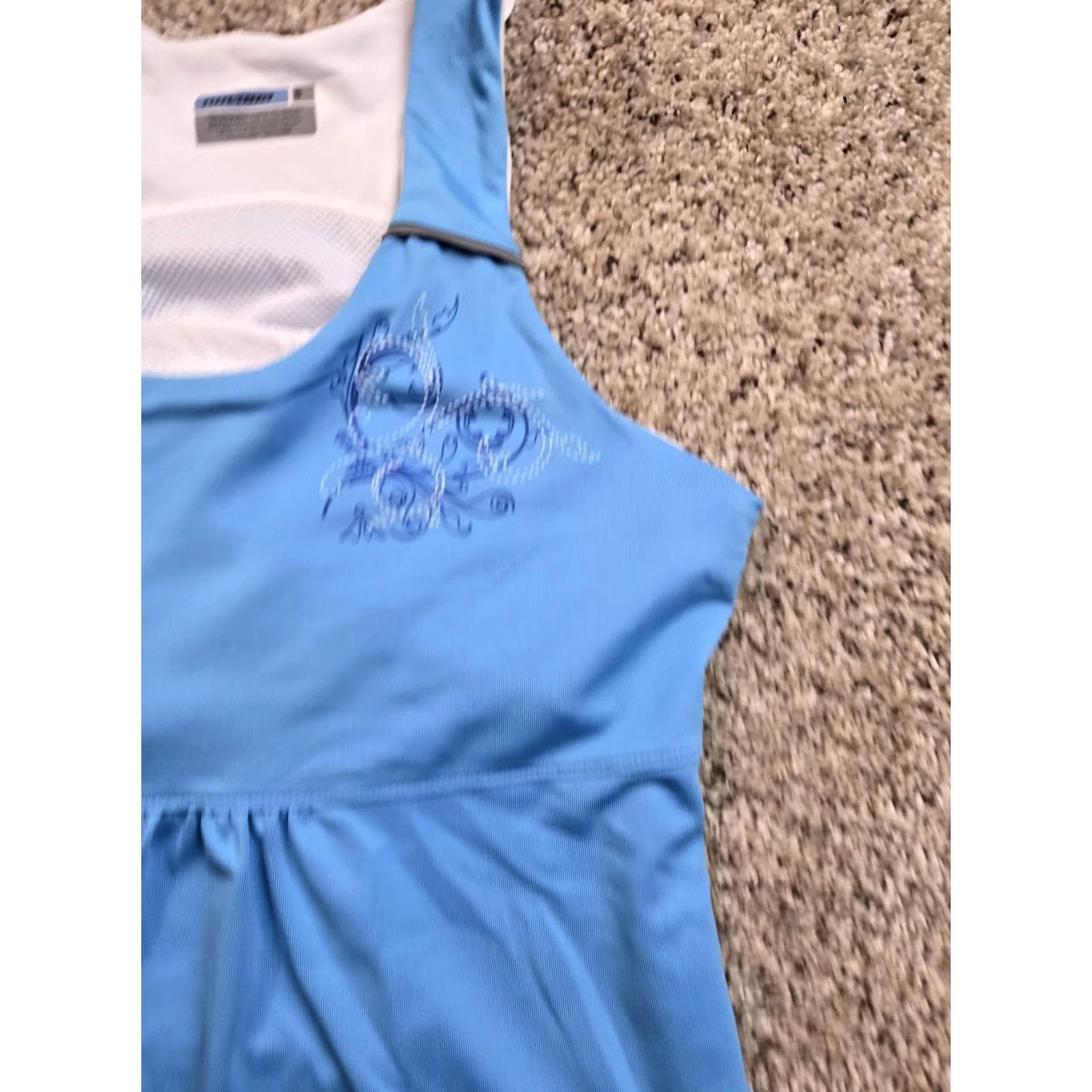 Vintage Novara Tank Top Womens Small Blue Built In Bra Pockets Jersey Cycling Sleeveless Racerback Size S / US 4 / IT 40 - 3 Thumbnail