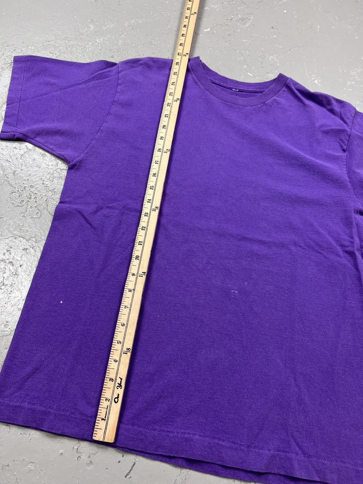 Vintage 90s Single Stitch Purple Blank Size Large Size US L / EU 52-54 / 3 - 6 Thumbnail