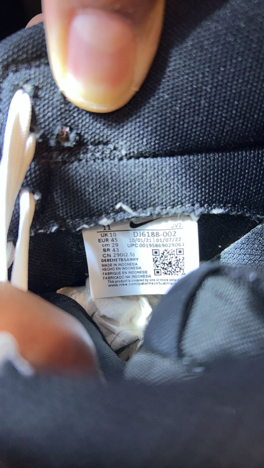 Nike Nike Dunk Low Black White Size US 11 / EU 44 - 6 Thumbnail