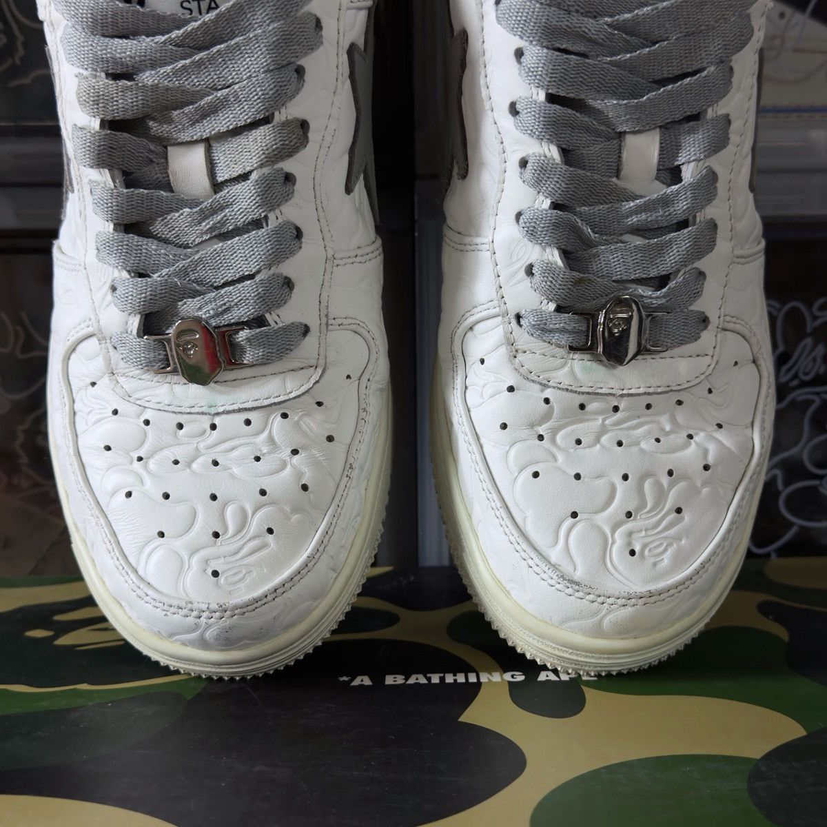 Bape A Bathing Ape Bapesta #3 Line Camo White 2023 Size US 8.5 / EU 41-42 - 7 Thumbnail