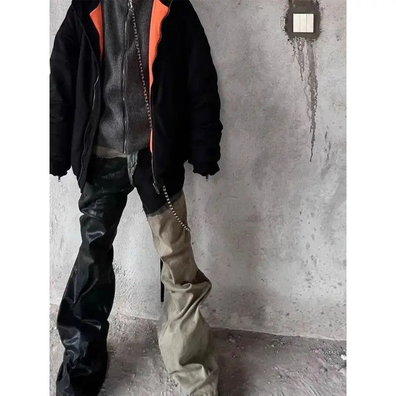 Japanese Brand Retro loose patchwork coated jeans Size US 30 / EU 46 - 3 Thumbnail