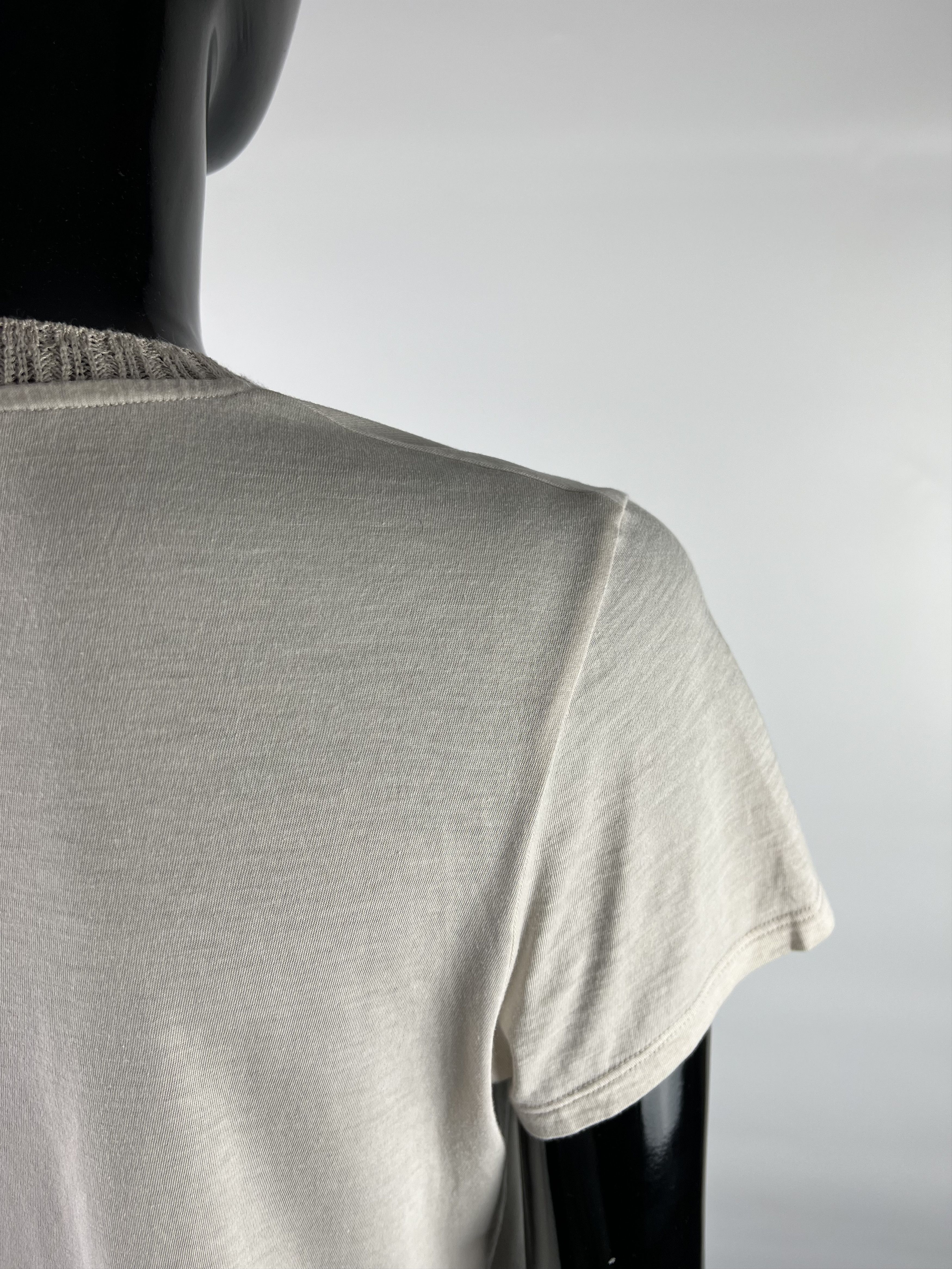 Other Falconeri Cotton Silk V-Neck Short Sleeve T-Shirt Size M / US 6-8 / IT 42-44 - 3 Thumbnail