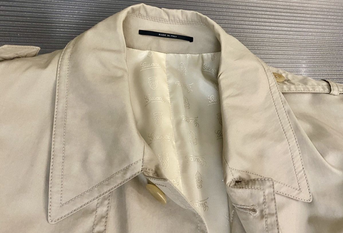 Gucci Gucci 🇮🇹 Stone Khaki Guccissima Lined Mackintosh Coat 48 NWT Size US M / EU 48-50 / 2 - 8 Thumbnail