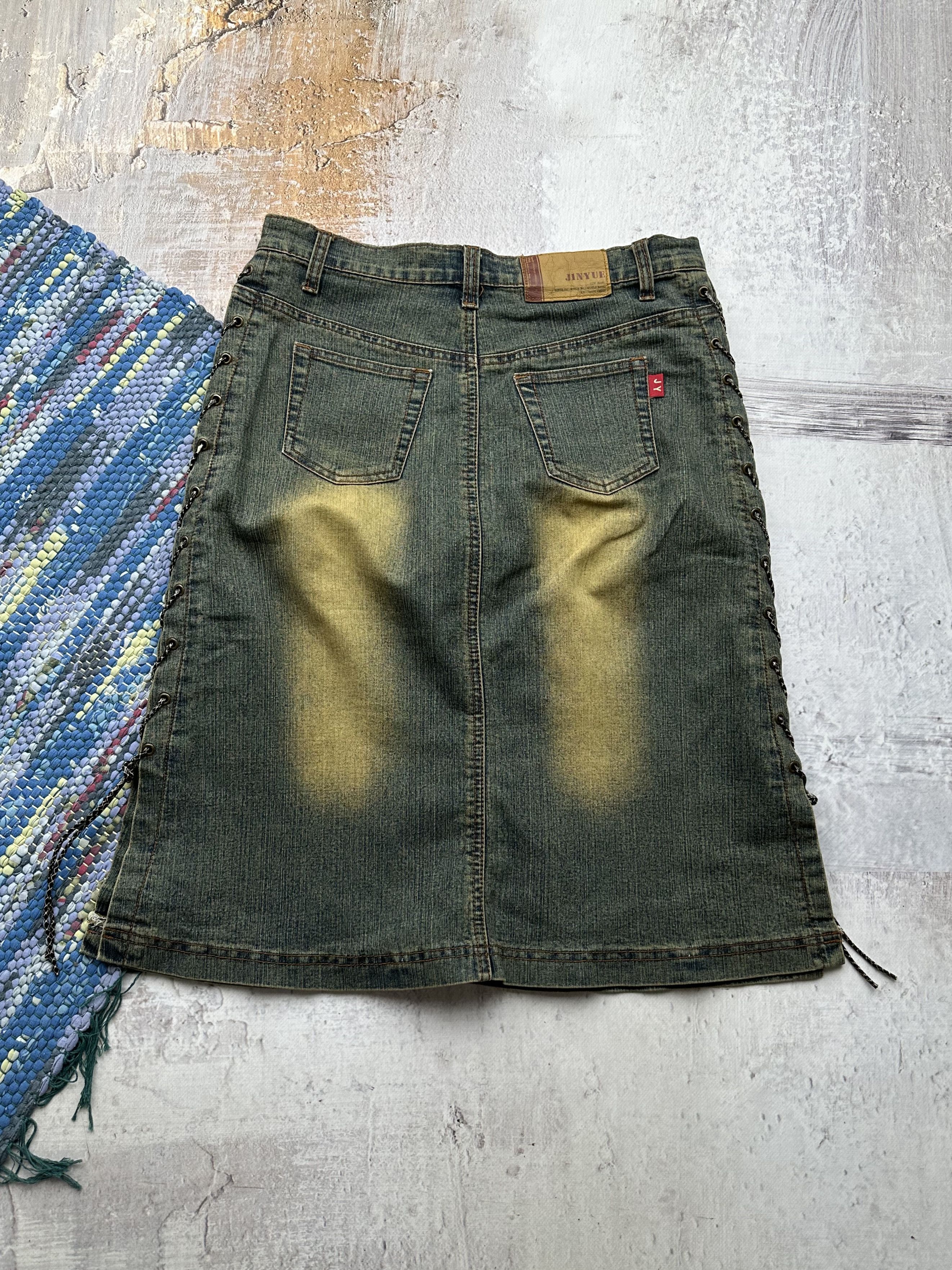 Vintage Vintage Faded Skirt With Bondage A154(630) Size 30" / US 8 / IT 44 - 4 Thumbnail