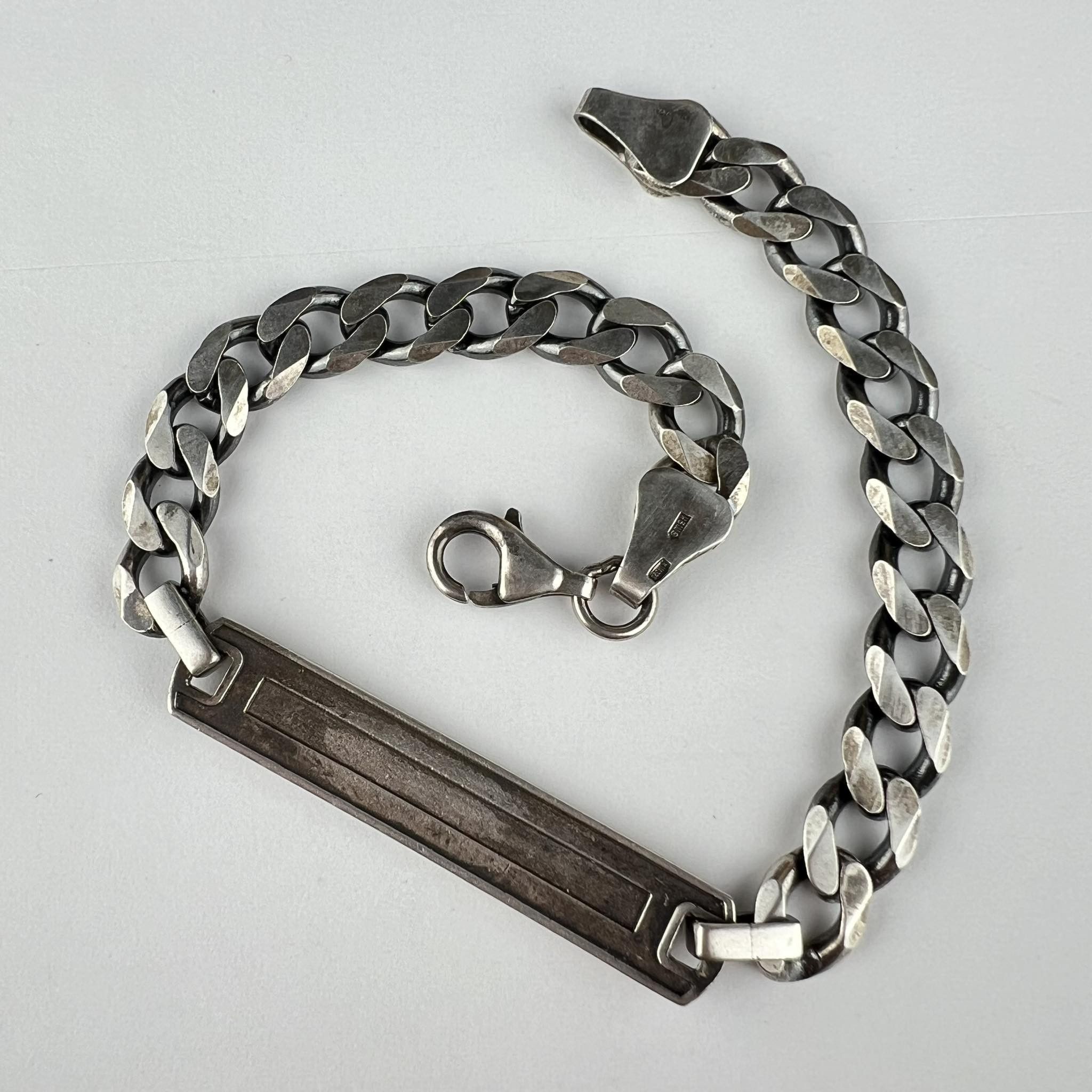 Vintage Vintage Sterling Silver 925 Chain Bracelet Marked 19 gr Size ONE SIZE - 2 Thumbnail