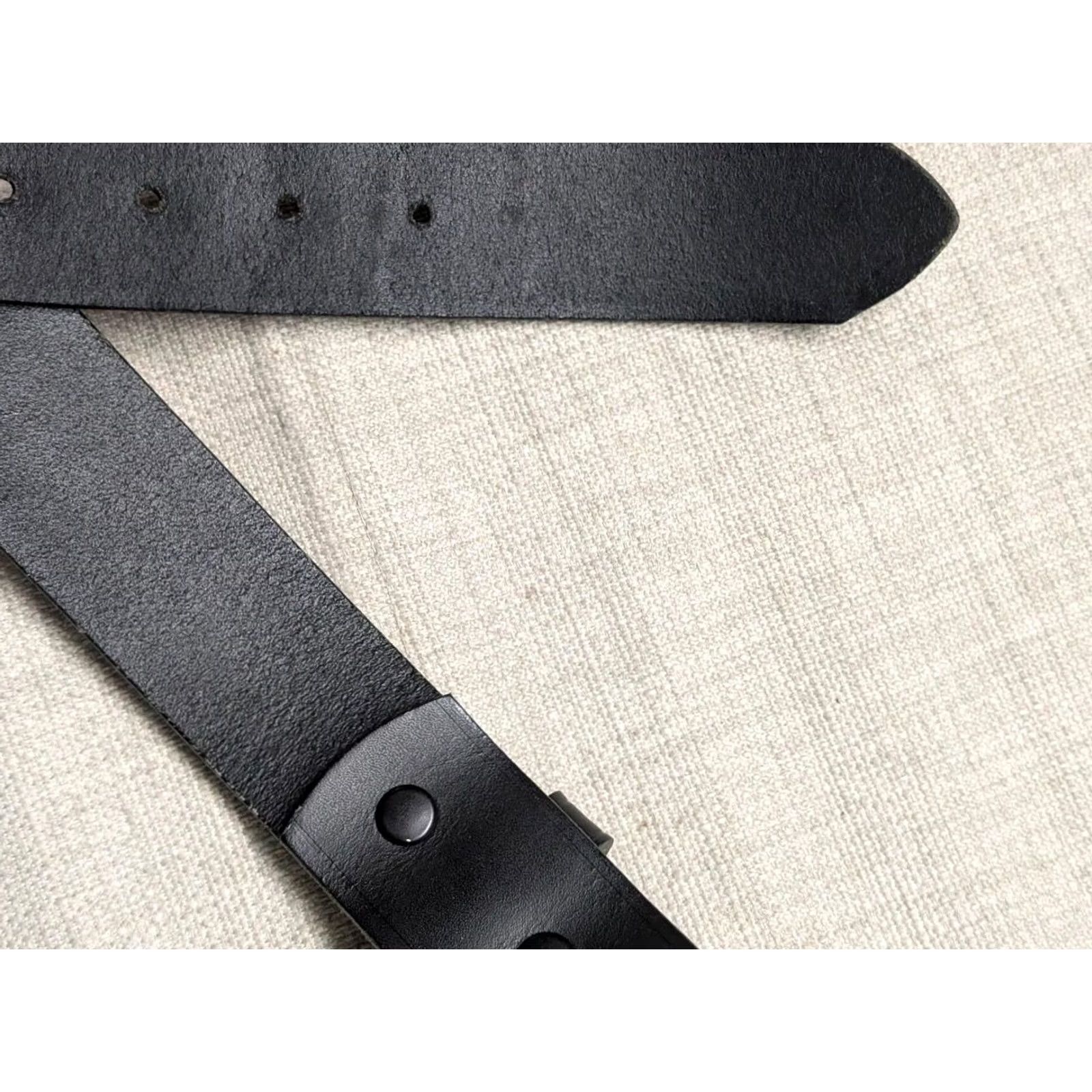 Harley Davidson VINTAGE Harley-Davidson belt 38 black Western Spellout Leather USA Made Mens Belt Size 38 - 5 Thumbnail