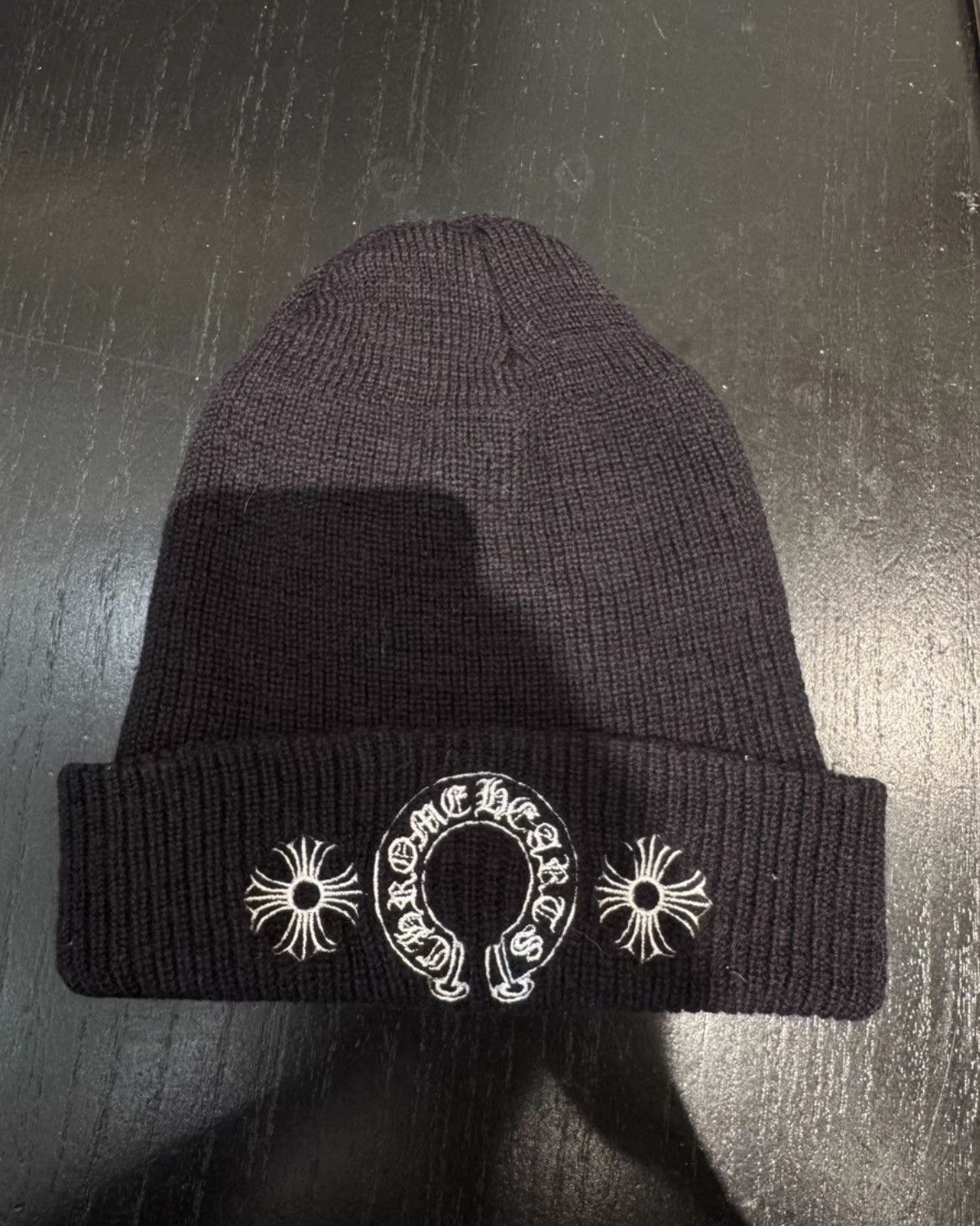 Chrome Hearts Chrome Hearts Black Embroidered Triple-Element Wool Beanie Size ONE SIZE - 1 Thumbnail