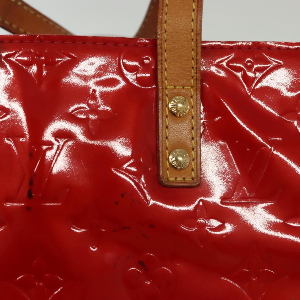Louis Vuitton LOUIS VUITTON Monogram Vernis Reade MM Hand Bag Red Rouge Size ONE SIZE - 10 Thumbnail
