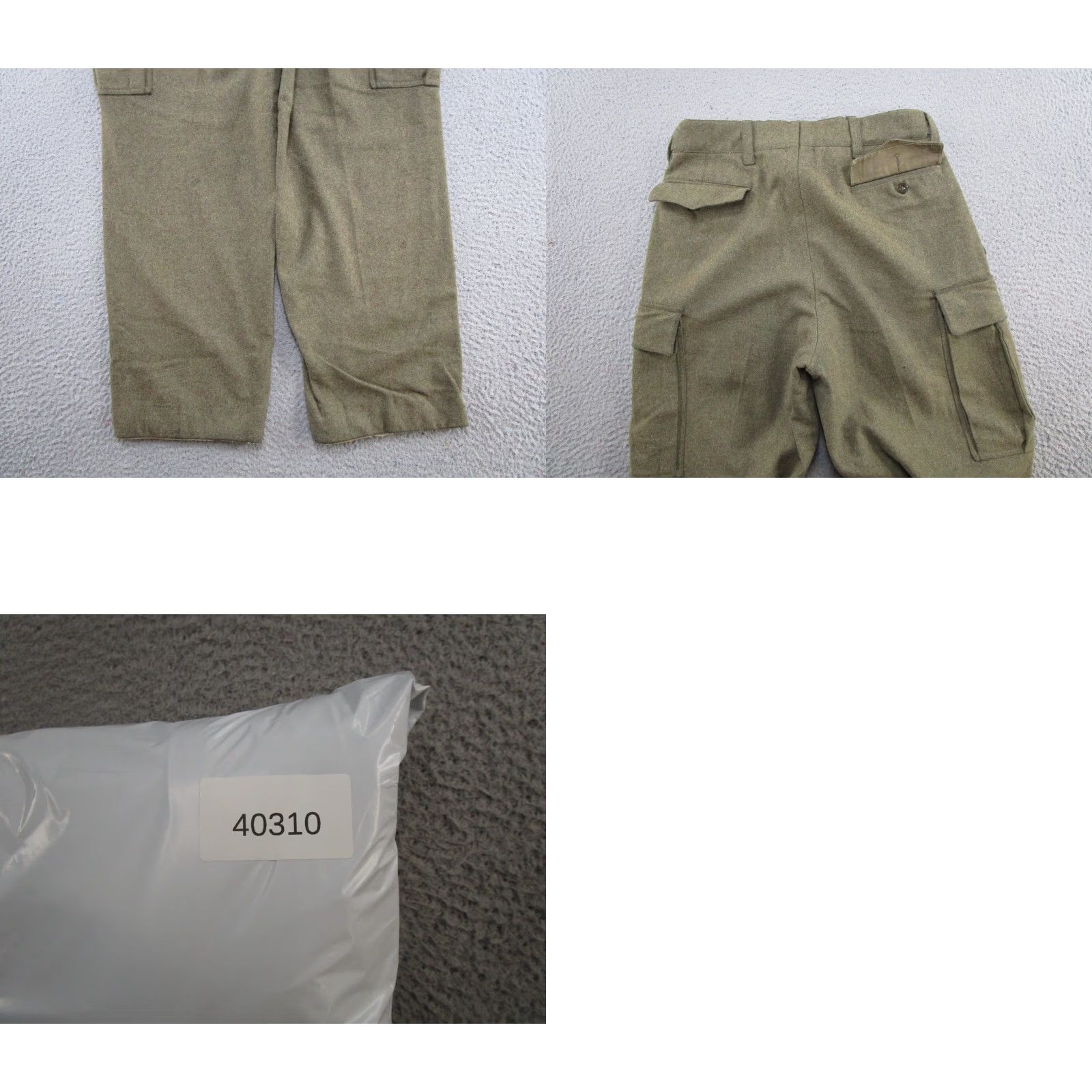 Vintage VINTAGE Wool Cargo Pants Mens 32x29 GD Bucking Alsfeld 1950s Green Military/Landgirl Baggy 1950s Mens Size US 32 / EU 48 - 9 Thumbnail