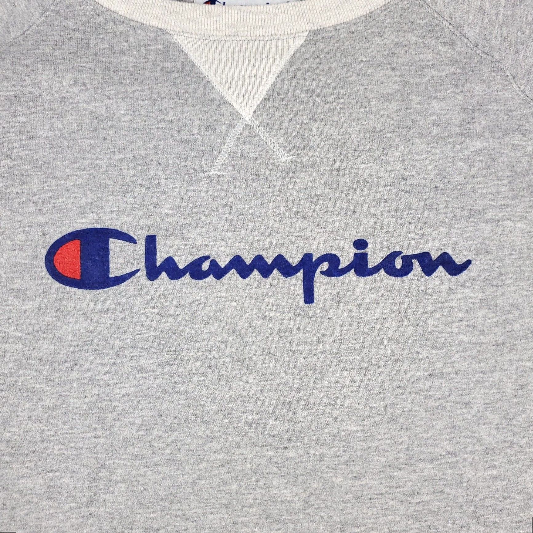 Champion Champion Gray Pullover Sweater Womens Large Casual Fleece Long Sleeve Crew Neck Sports Size L / US 10 / IT 46 - 2 Thumbnail