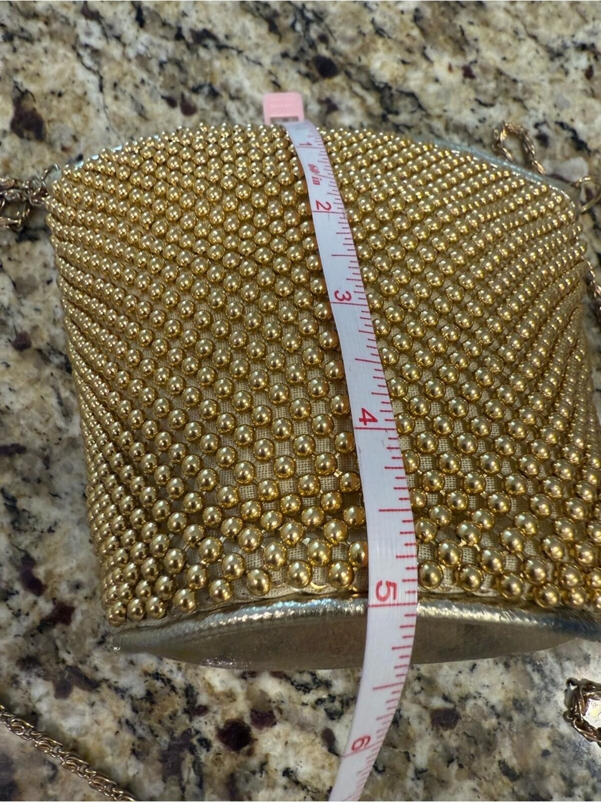 Other Gold beaded formal mini shoulder bag special occasions FLAW Size ONE SIZE - 10 Thumbnail