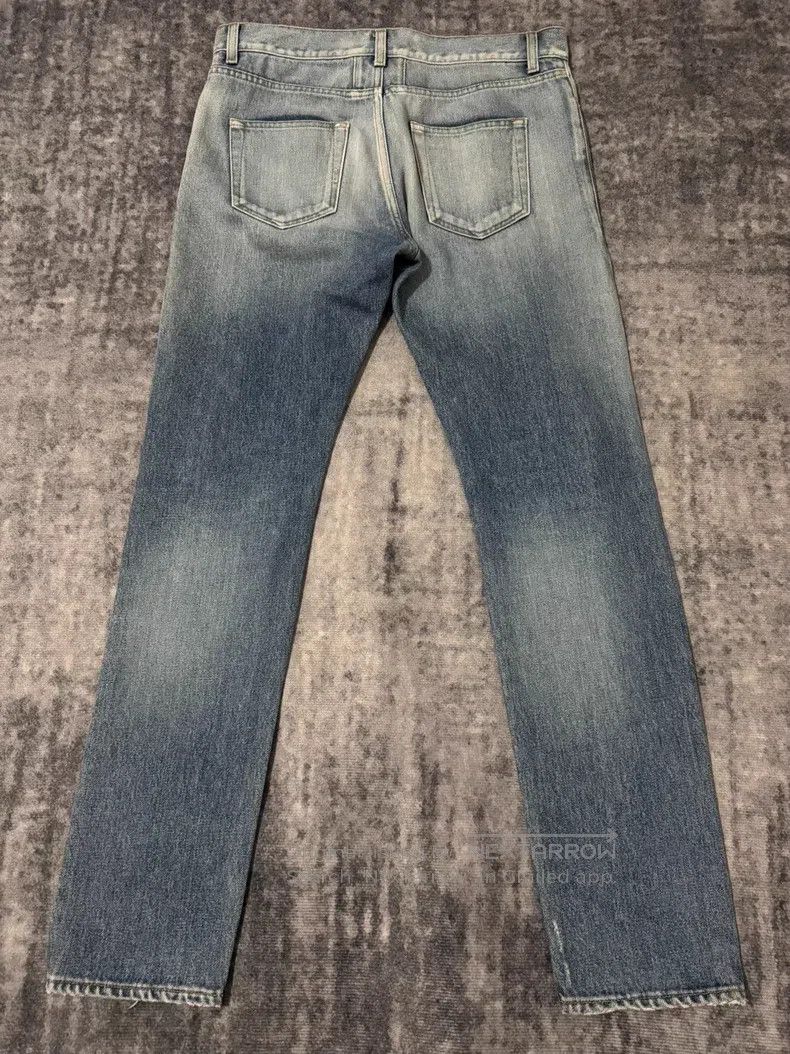 Saint Laurent Paris Saint Laurent Paris Cat Claw Light Blue Destroyed Slashed Size US 30 / EU 46 - 2 Thumbnail
