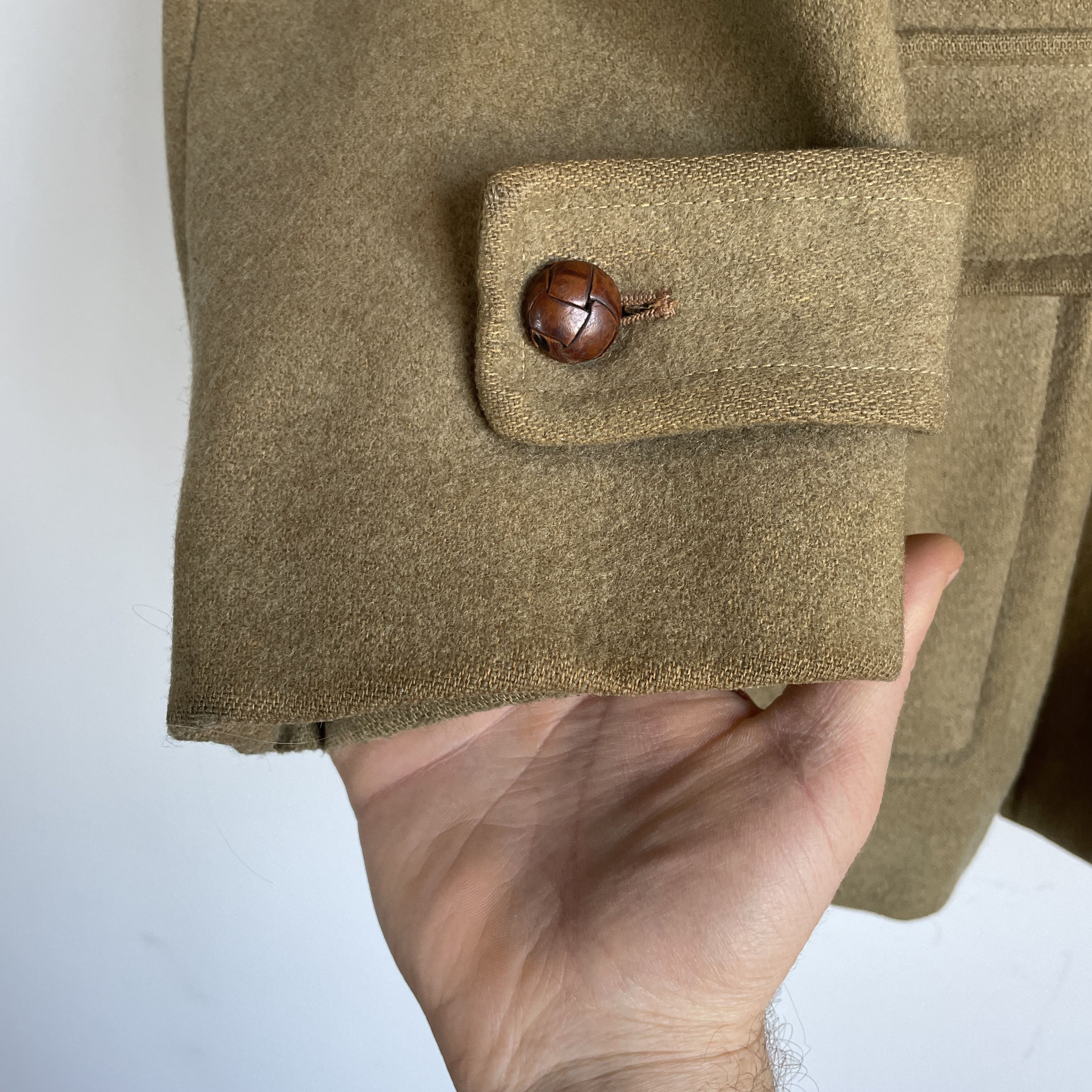 Vintage Vintage 50's 60's British Fur Collar Country Heavy Wool Coat Size US L / EU 52-54 / 3 - 18 Thumbnail