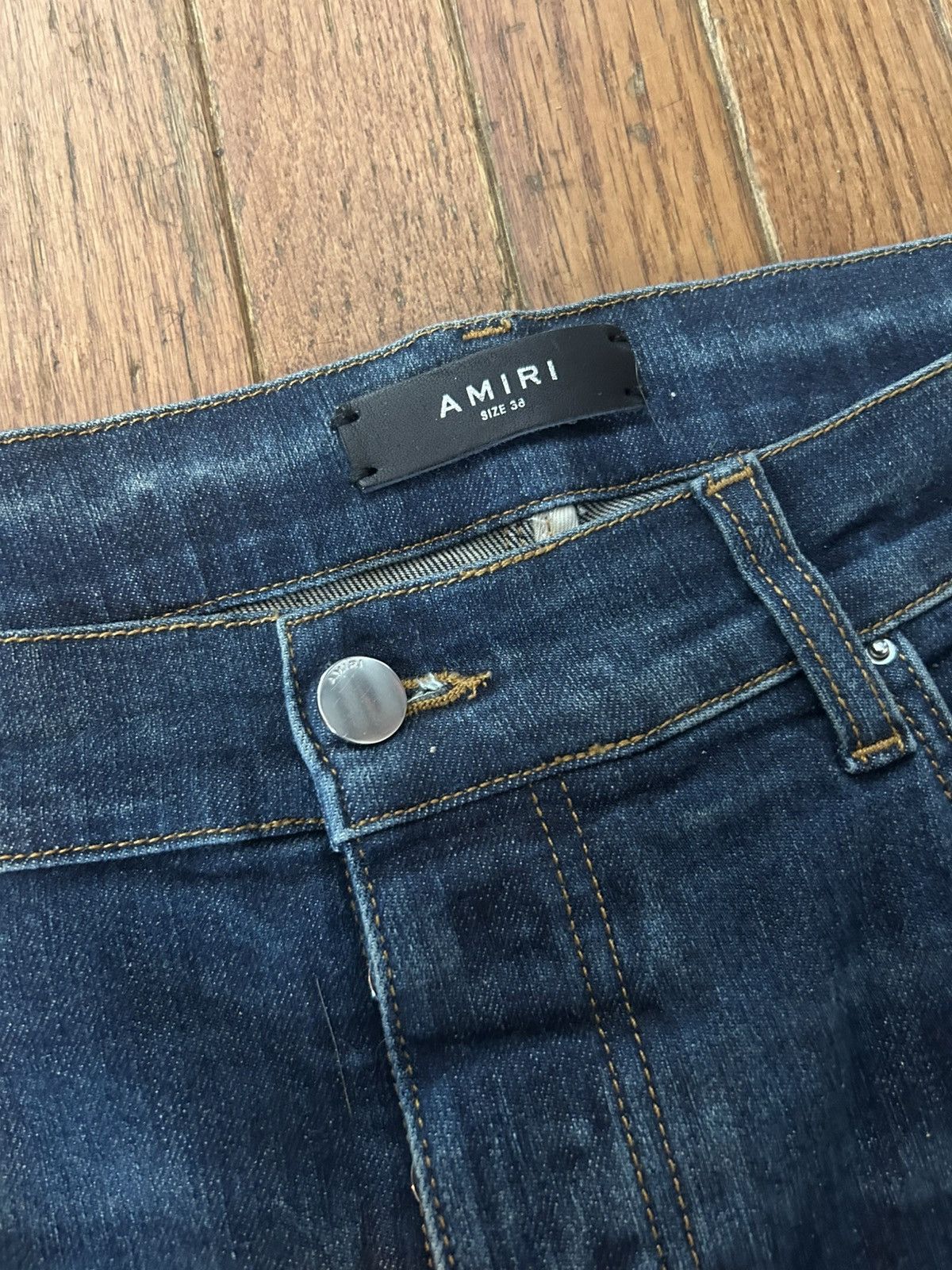 Amiri Amiri Light Blue MX1 Distressed Skinny Jeans - Size 38 Size US 38 / EU 54 - 2 Thumbnail