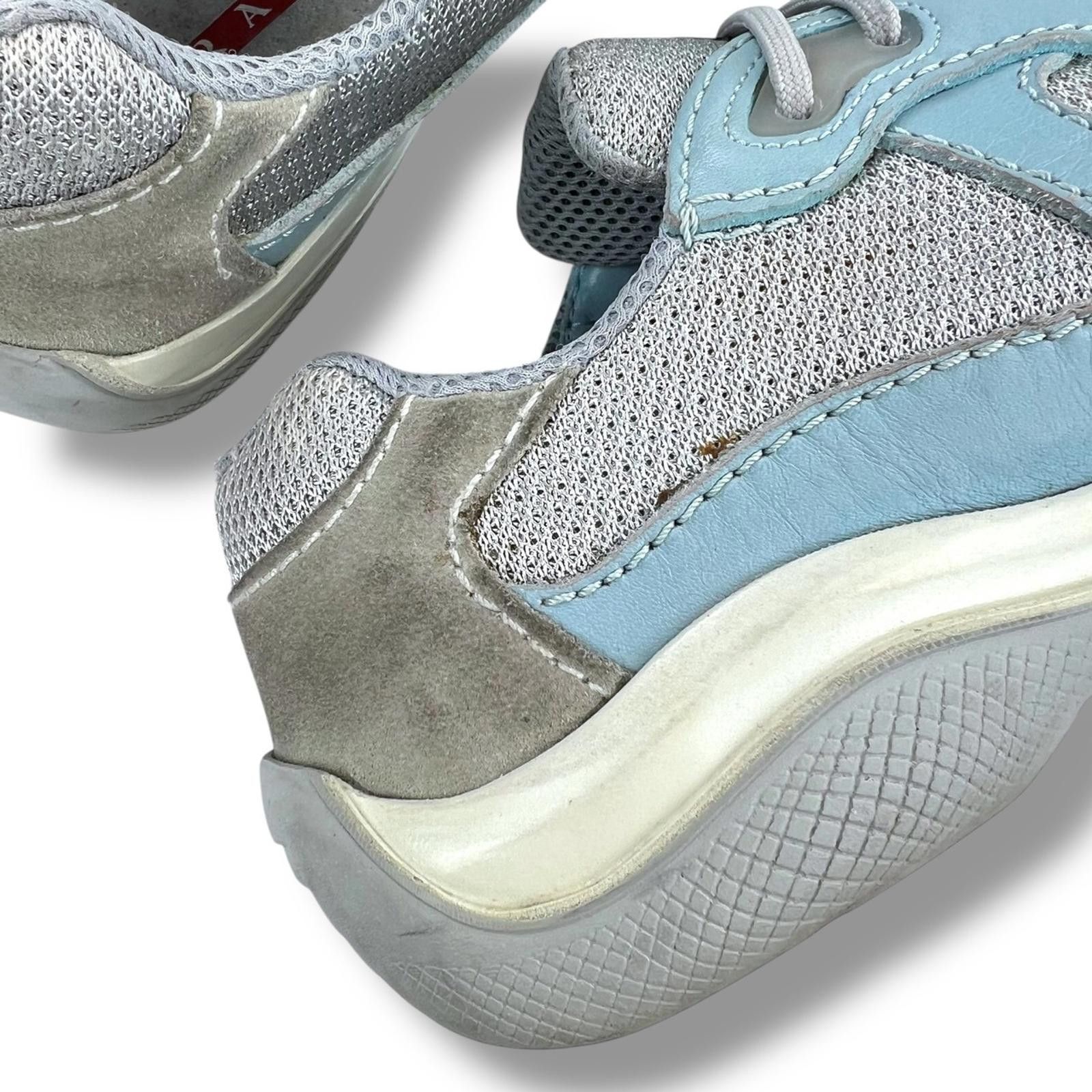 Prada Prada Baby Blue Americas Cup Trainers Size US 6 / IT 36 - 5 Thumbnail