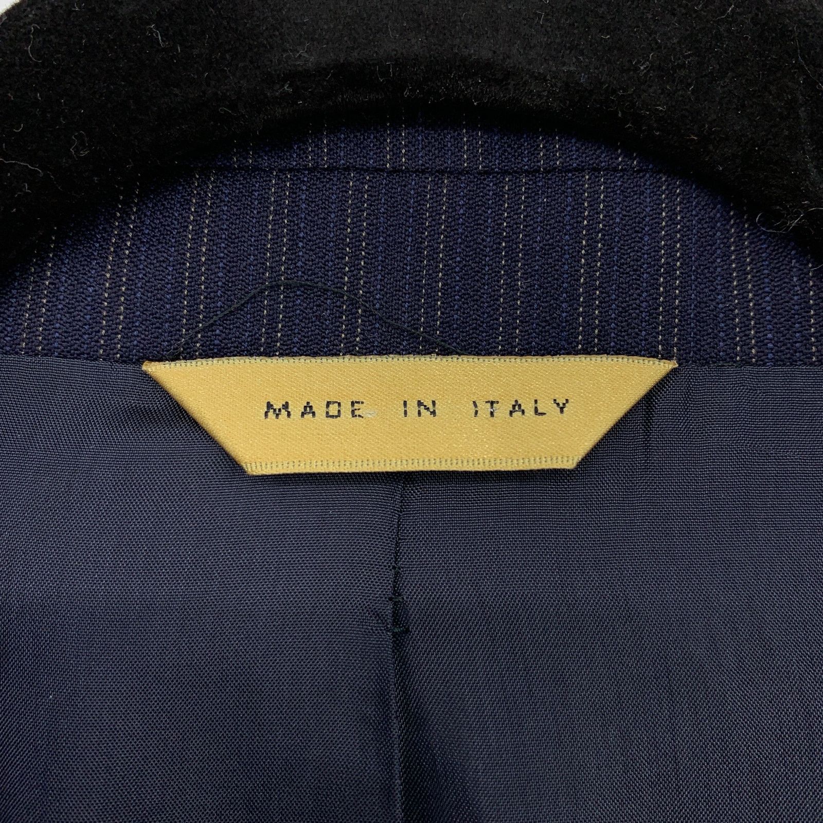 Donna Karan Donna Karan Blazer Jacket Mens 48L Navy Blue Pinstripe Wool Size 48L - 5 Thumbnail