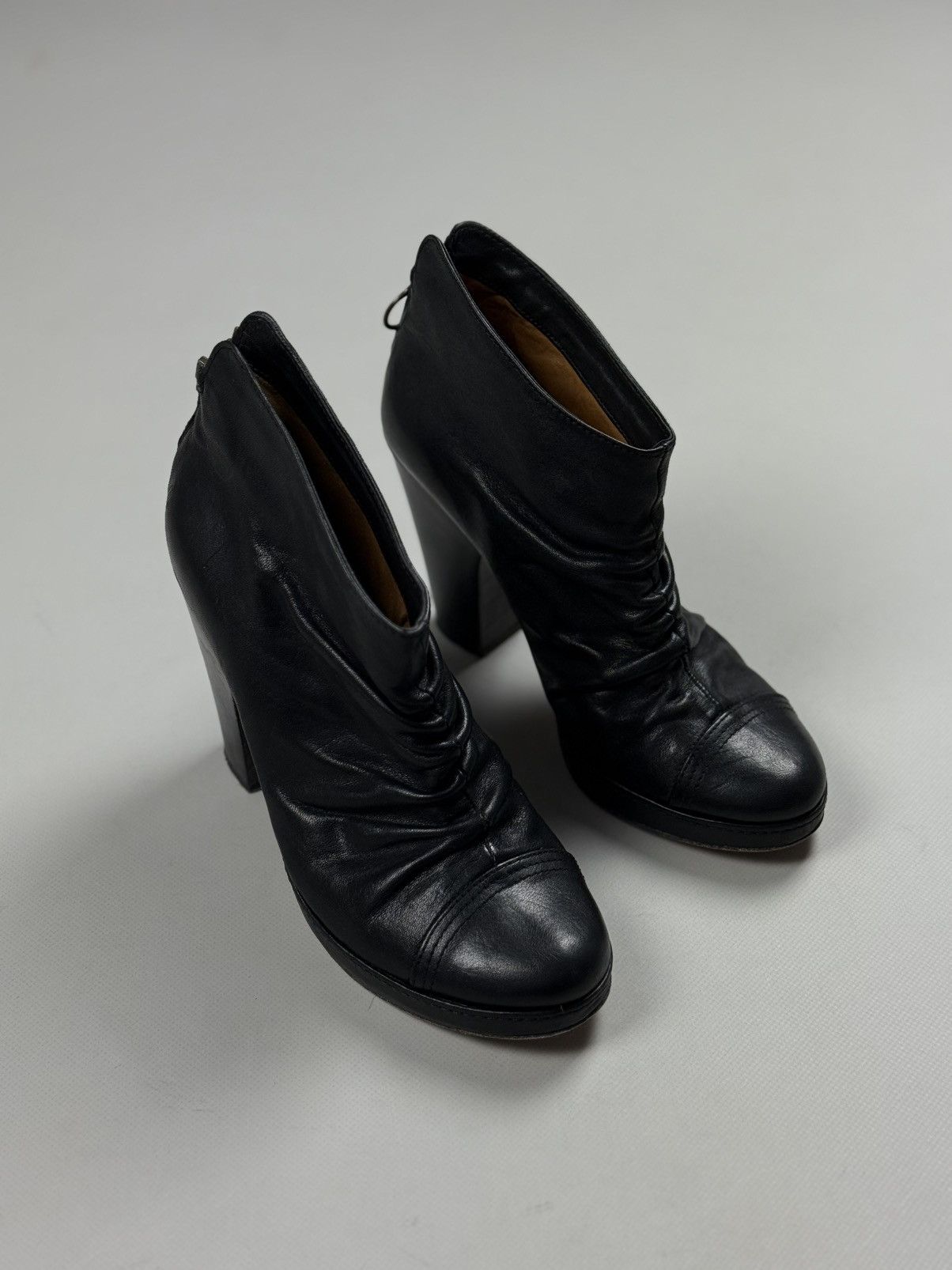 Fiorentini + Baker Fiorentini Baker Leather Avant-Garde Heeled Boots Shoes Size US 6.5 / IT 36.5 - 3 Thumbnail