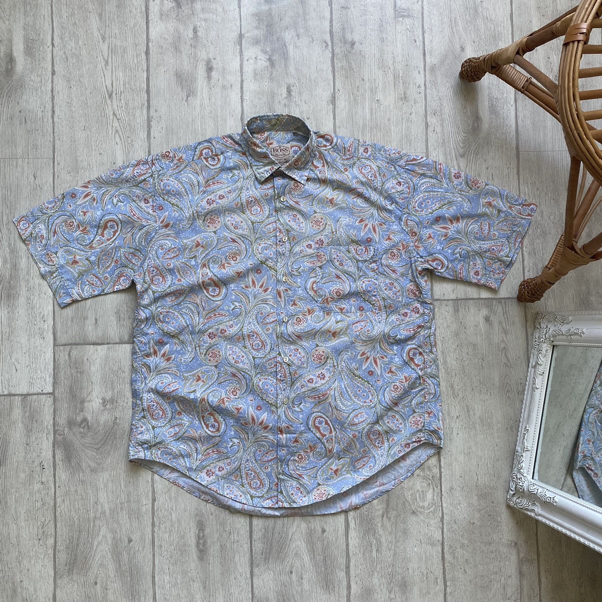 Hugo Boss Vintage 80s Hugo Boss Hawaii Shirt Y2K Aloha Wear Size US L / EU 52-54 / 3 - 6 Thumbnail