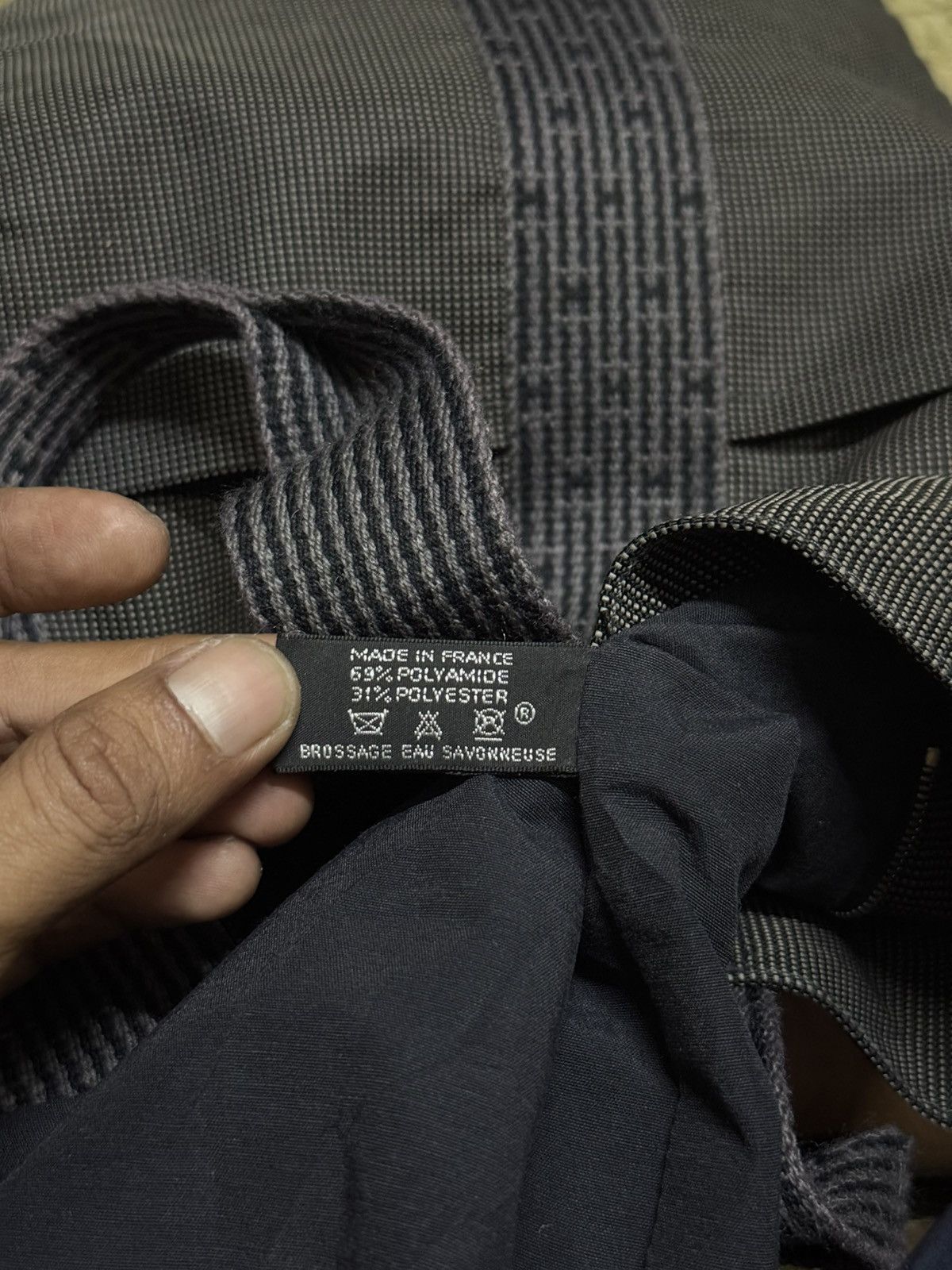 Hermes Hermes Fourre Tout Herline Totes Bag 2000s Dark Gray Canvas Size ONE SIZE - 11 Thumbnail