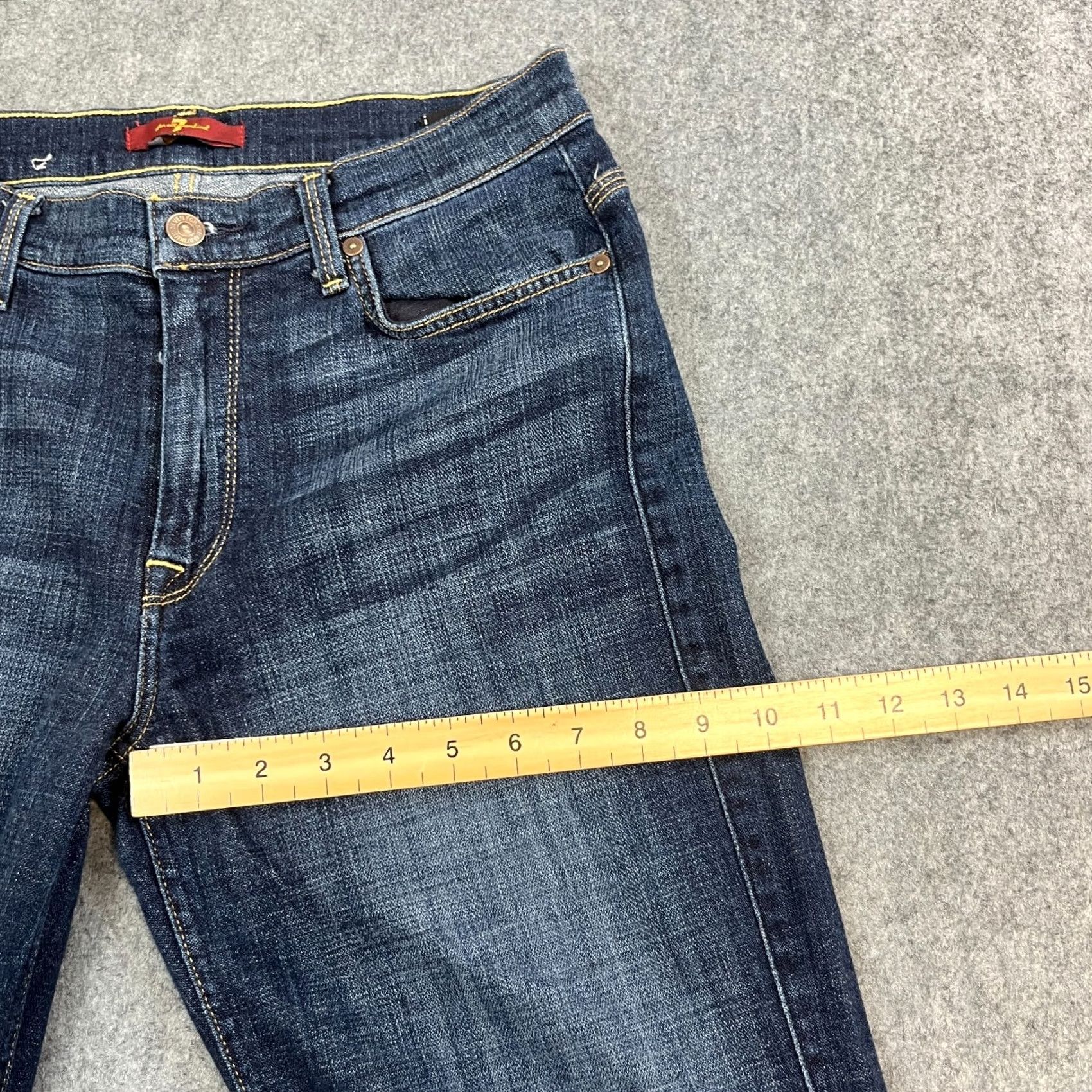 7 For All Mankind 7 For All Mankind Womens Jeans Flare Bootcut Bellbottom 30 30 UK 10 Dark Blue Denim Jeans Womens Jeans Size 32" / US 10 / IT 46 - 5 Thumbnail