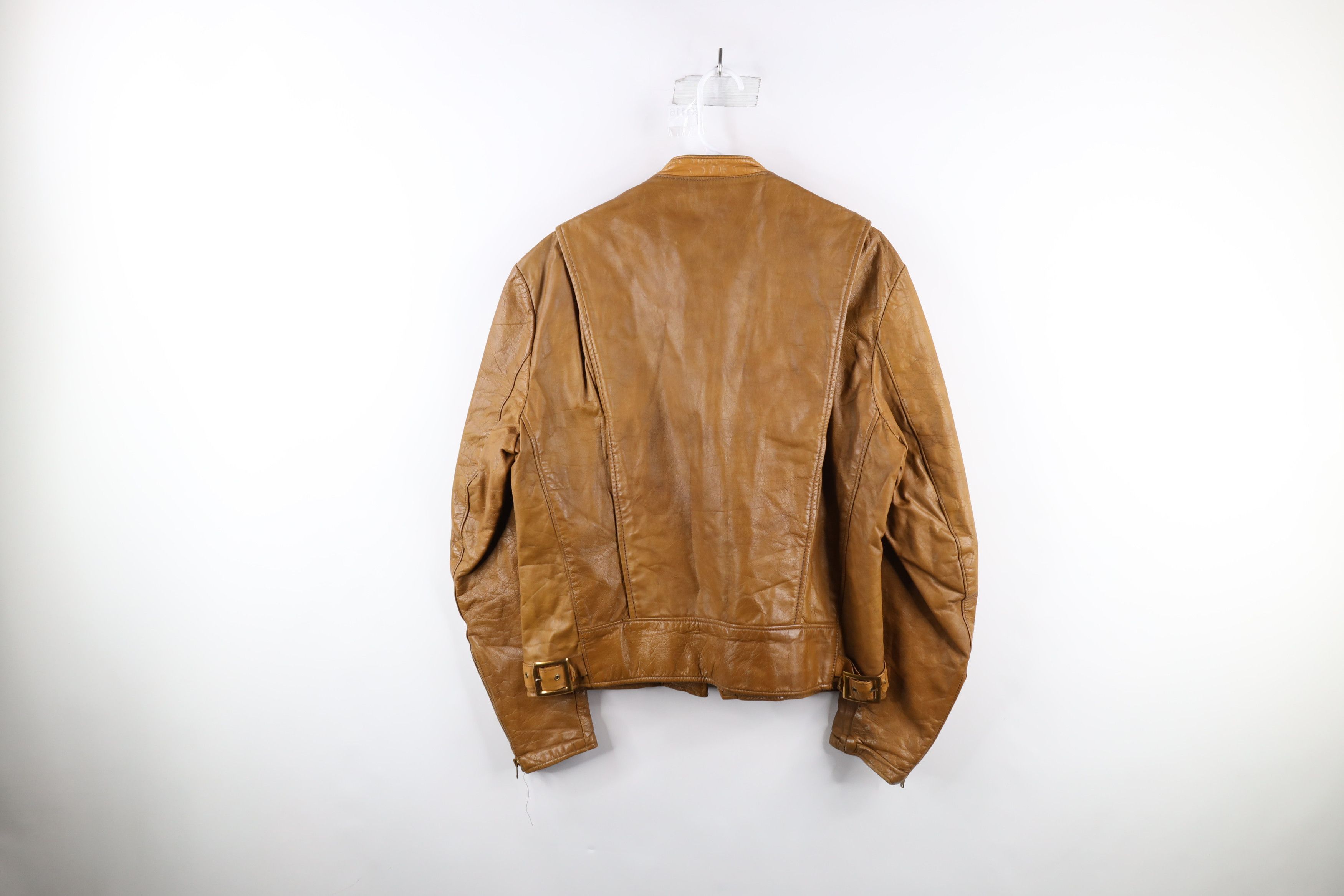 Vintage Vintage 50s Brooks Leather Cafe Racer Bomber Jacket USA Size US L / EU 52-54 / 3 - 14 Thumbnail