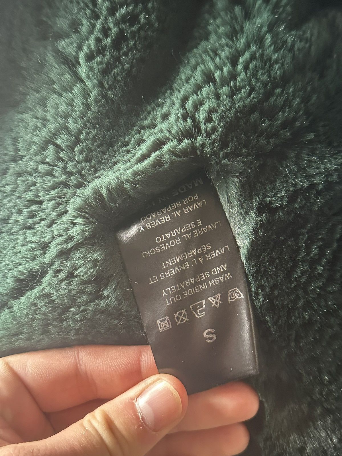 Raf Simons Raf Simons Big Fit Denim Green Faux Fur Lined Jacket Sunfade Size US S / EU 44-46 / 1 - 14 Thumbnail