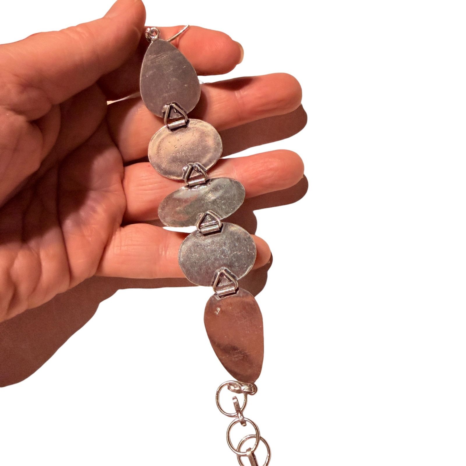 The Unbranded Brand Rainbow Moonstone Bracelet Sterling Silver Plated Size ONE SIZE - 8 Thumbnail