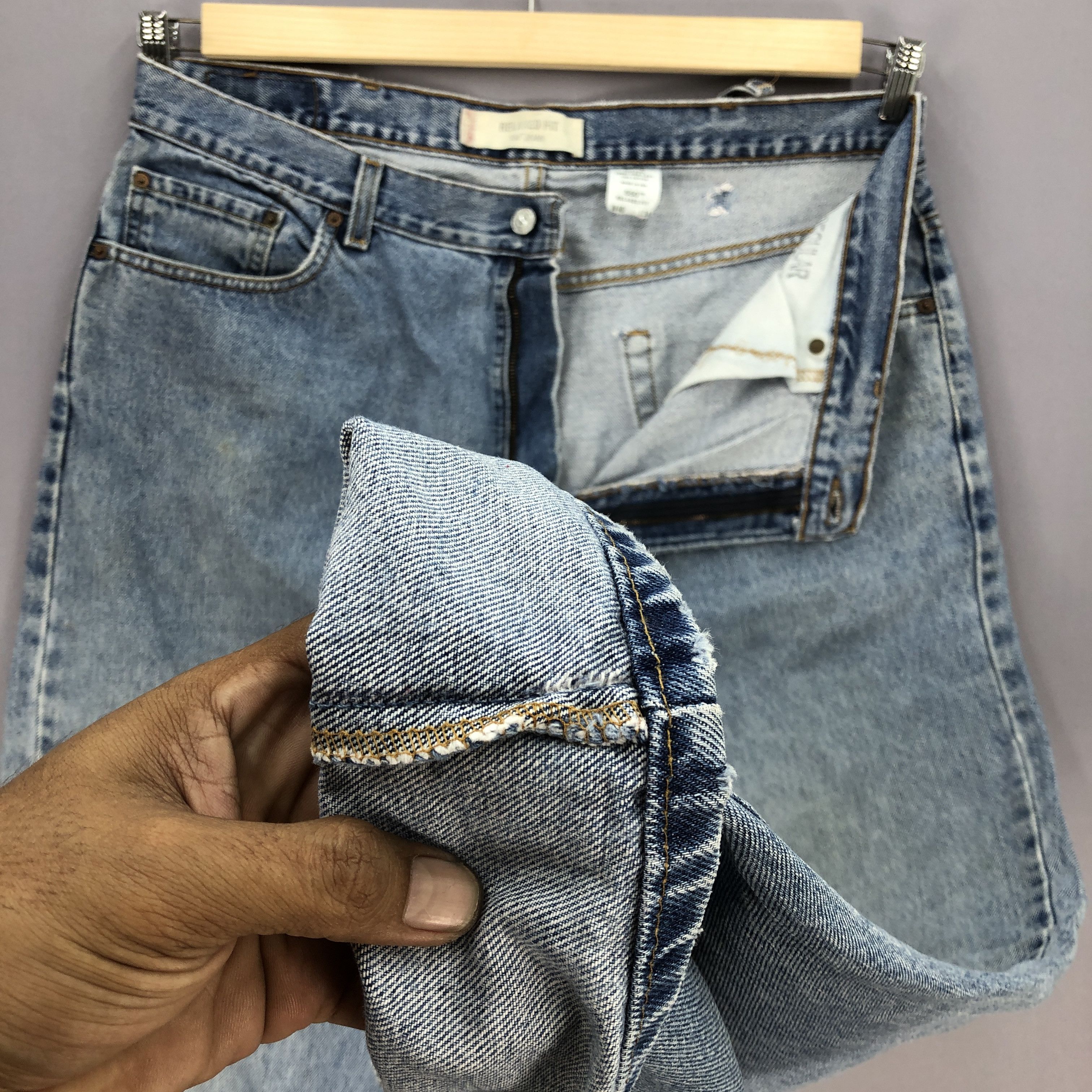 Levi's Vintage Levis Faded Ripped Jeans Levi's Stone Wash Denim Size US 40 / EU 56 - 10 Thumbnail